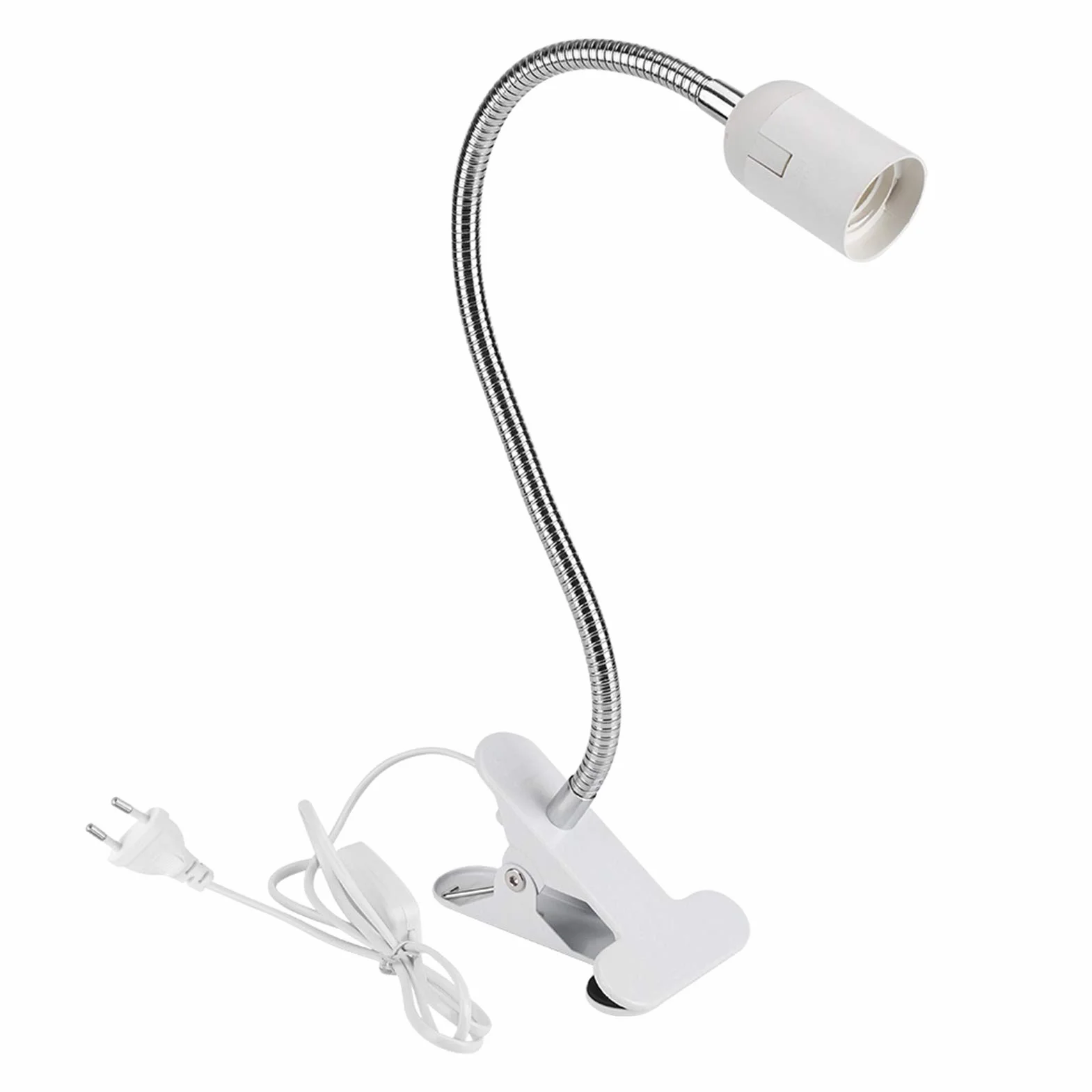 Lampa Zaciskowa, 2 Rodzaje Regulowanego Uchwytu LED E27 Klips do Tatuażu Swisted Lampa Stołowa o 360 Stopni Wtyczka Unijna 110-240V Lder z Zaciskami Biurka
