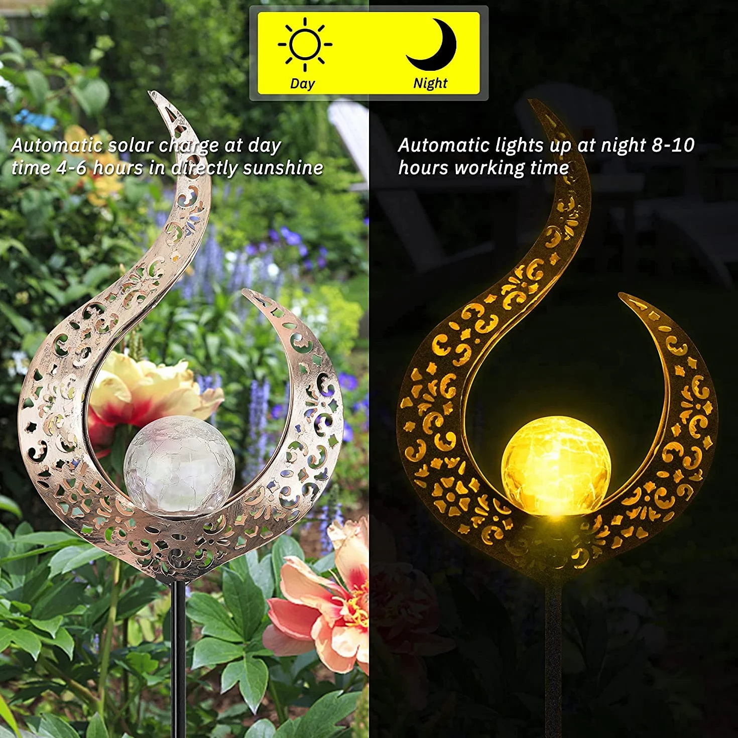 Lampa solarna ogrodowa LED IP65 metalowa pochodnia dekoracyjna
