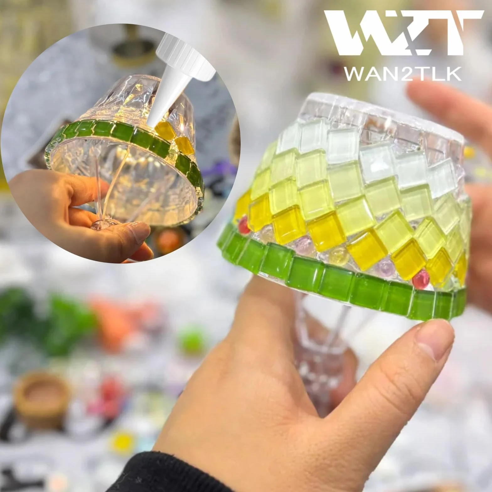 Klej mozaikowy 100 ml wodoodporny przezroczysty do płytek