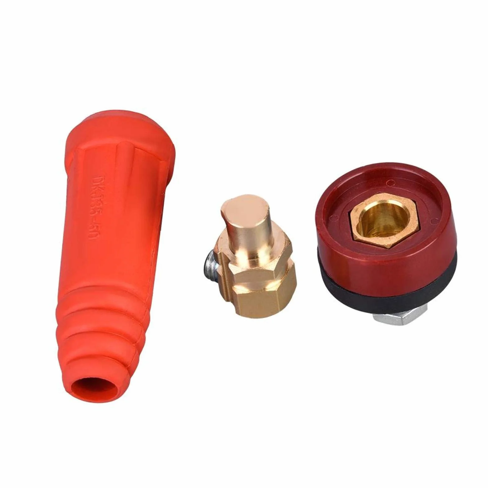 1 kawałek. Złącze kabla spawalniczego, adapter szybkiej adaptacji wtyku kabla DKJ Kabel spawalniczy szybkozłączki DKJ10-25, DKJ35-50, DKJ50-70, DKJ70-95 (opcjonalnie) (DKJ35-50-czerwony)