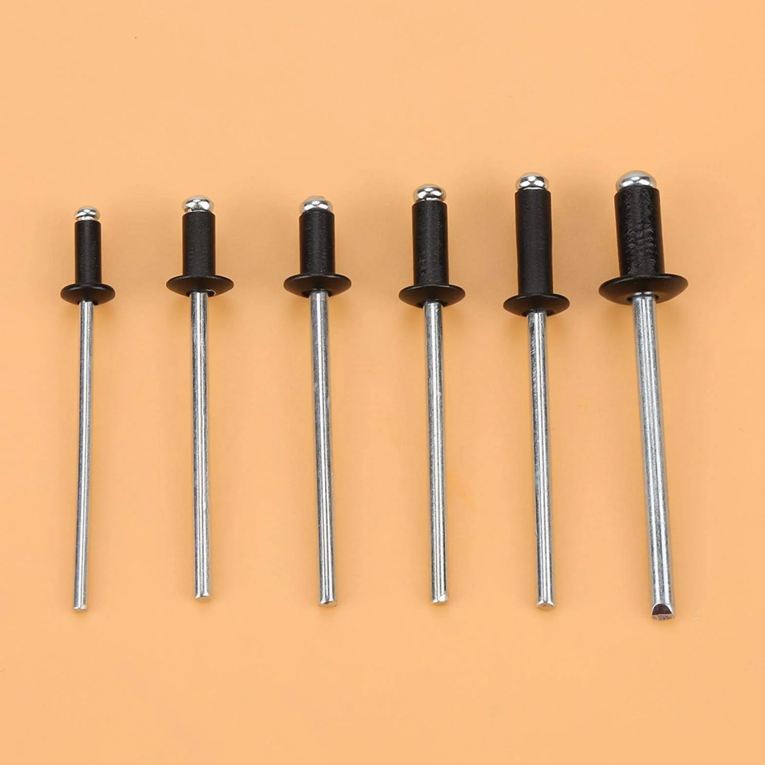 Nity POP aluminium M2.4 M3 M3.2 M4 czarne 120 sztuk