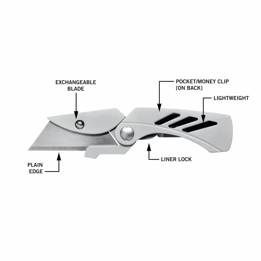 Gerber Nóż Cutter EAB Utility Lite składany 3,8 cm stal nierdzewna srebrny