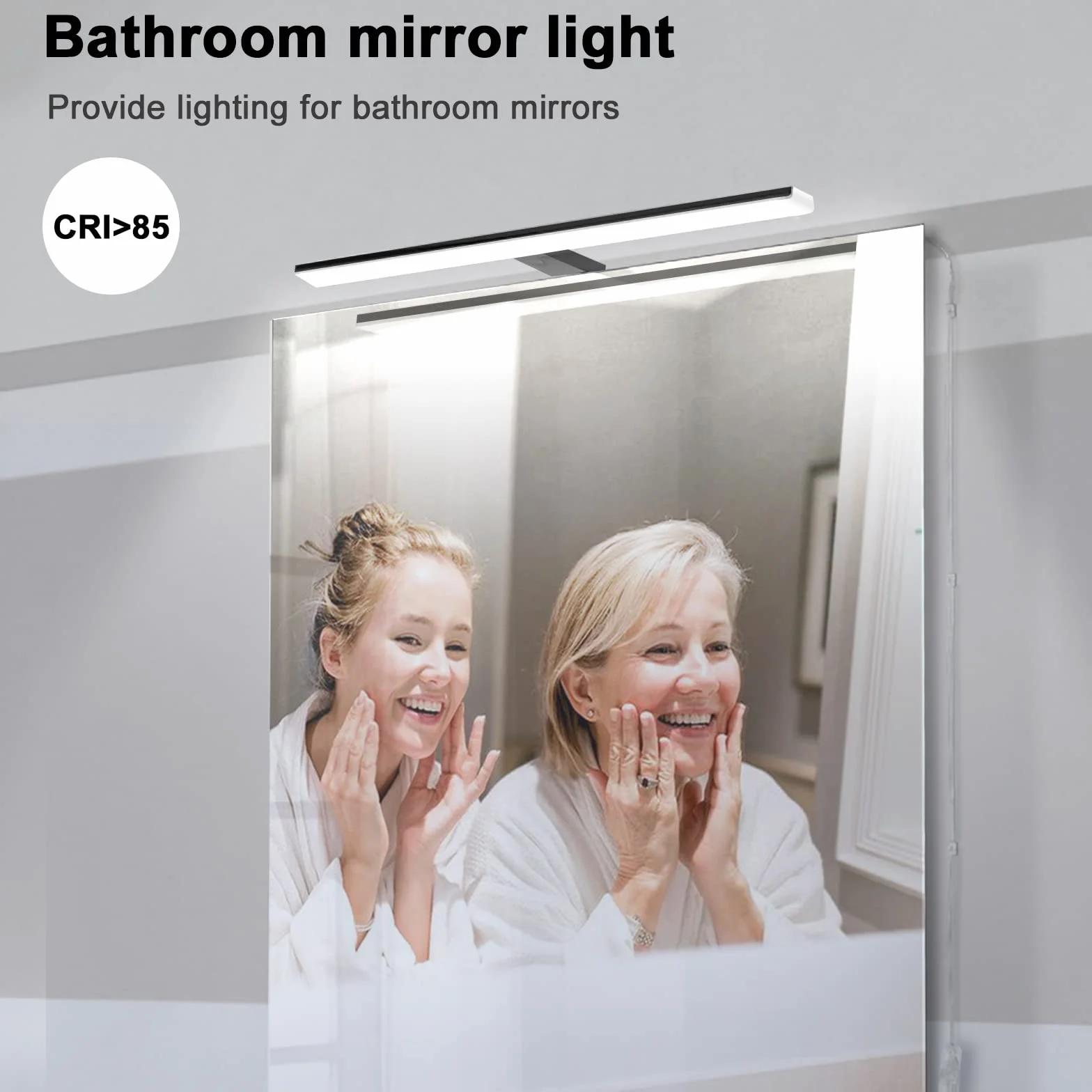 LED oświetlenie lustra łazienkowego 10W 820LM, 40cm kinkiet lampa lustrzana z neutralną bielą 4000K,3 w 1 230V oświetlenie lustra szafki łazienkowej IP44 wodoodporny czarny