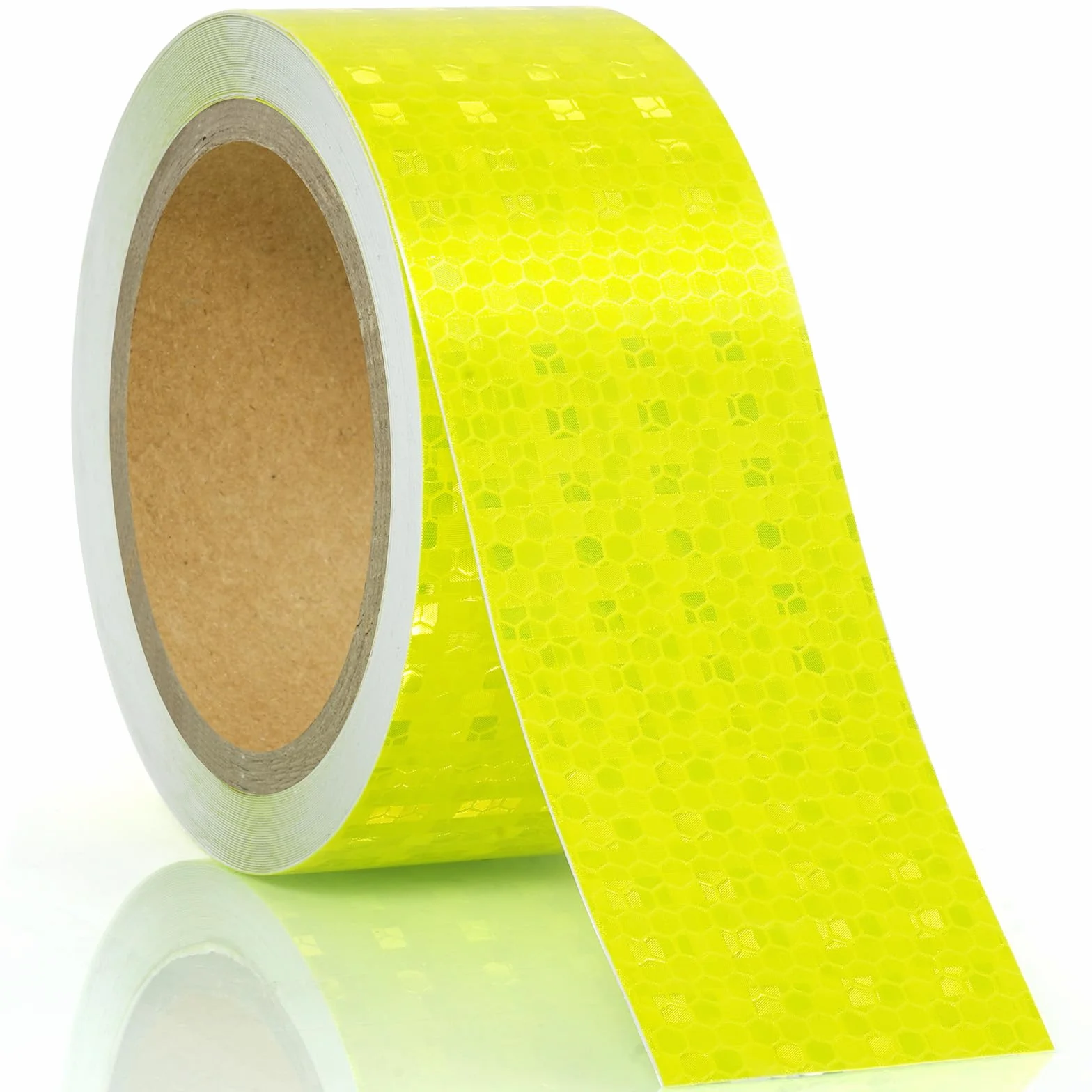 AOOWU Odblaskowa taśma samoprzylepna, fluorescencyjna zieleń, 10 m x 5 cm, wodoszczelna taśma odblaskowa, o wysokiej intensywności, samoprzylepna taśma ostrzegawcza, do pojazdów, samochodów, przyczep