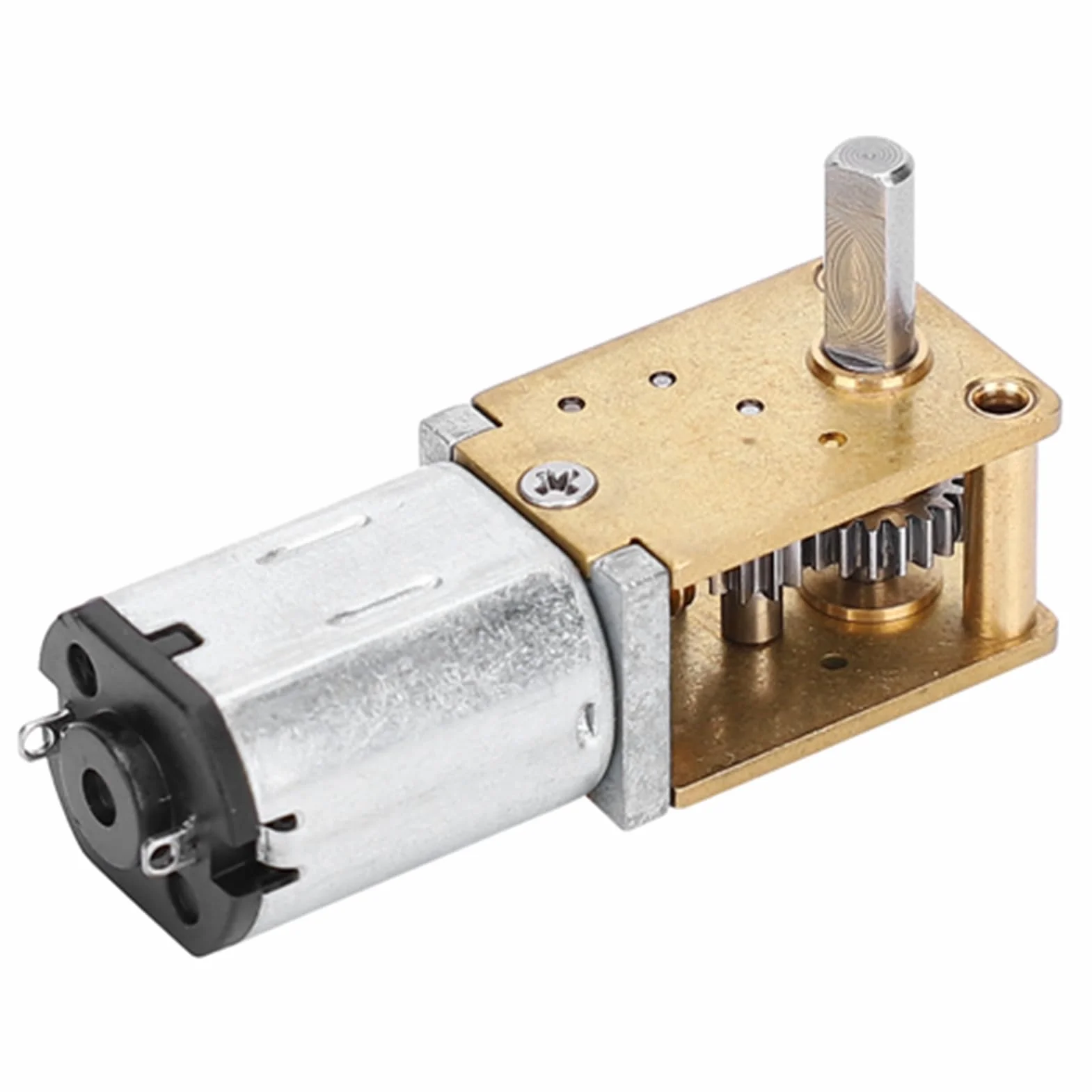 Mini Metalowy Silnik z Przekładnią zębatą Silnik Redukcyjny Prędkości CW CCW Motoreduktor Mikro Reduktor Przekładni ślimakowej Szczotka Silniki Prądu Stałego DC12V (DC12V381RPM)