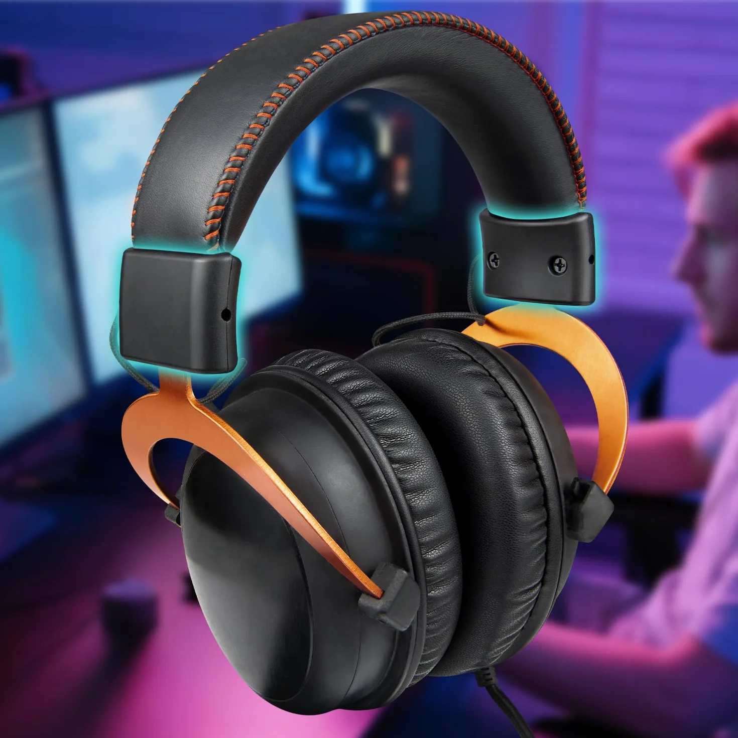 SOULWIT Ulepszone suwaki bocznej osłony pałąka do HyperX Cloud 1/2/Pro/Core/2 Core/Alpha/Alpha S/Alpha Pro/CloudX zestawów słuchawkowych, prostokątne zaślepki, zestaw naprawczy akcesoria
