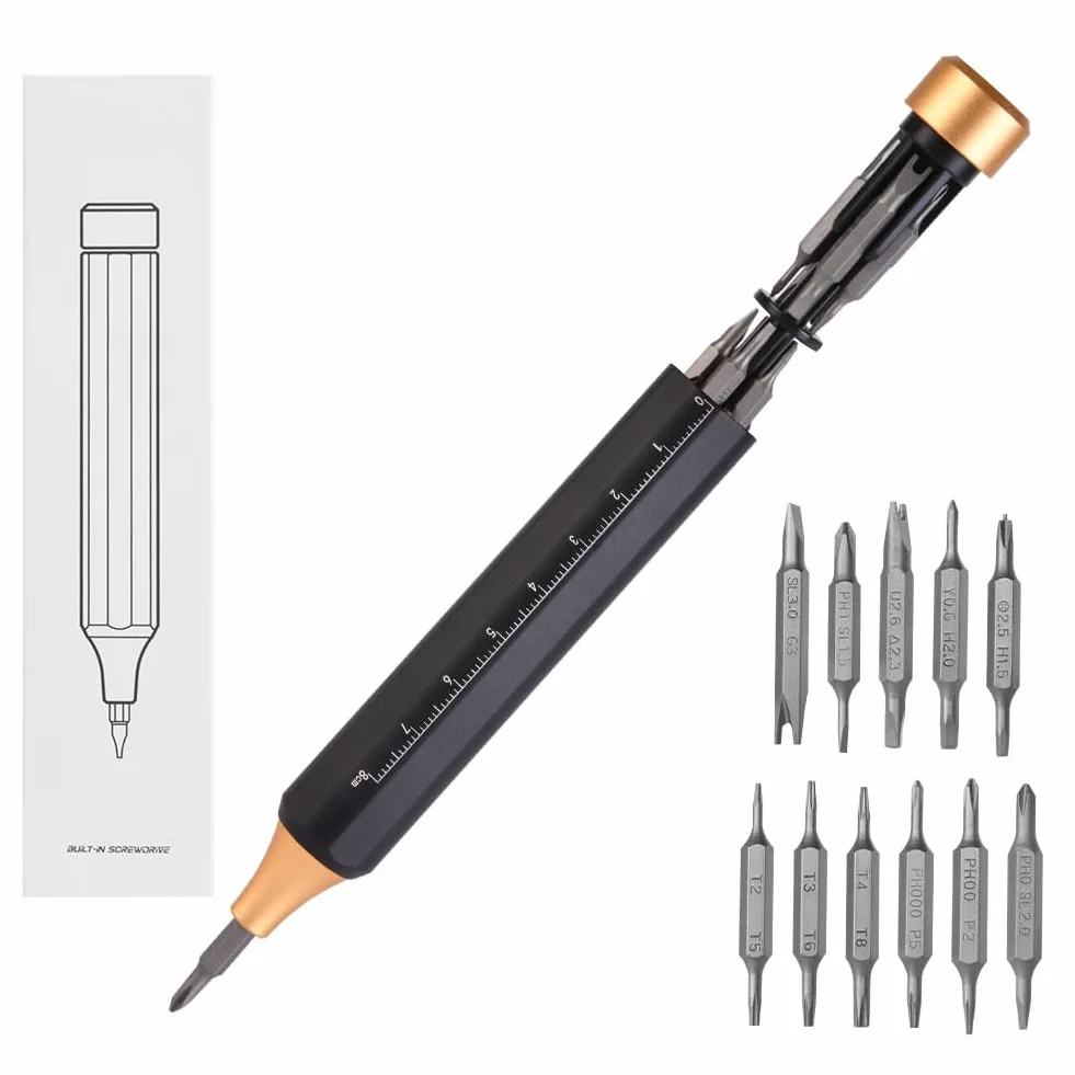 OSDUE Zestaw wkrętaków, Mini Precision 22 w 1, magnetyczny śrubokręt, uchwyt do T2, T3, T4, T5, T6, T8, P5, do telefonów komórkowych, tabletów, komputerów, okularów naprawczych