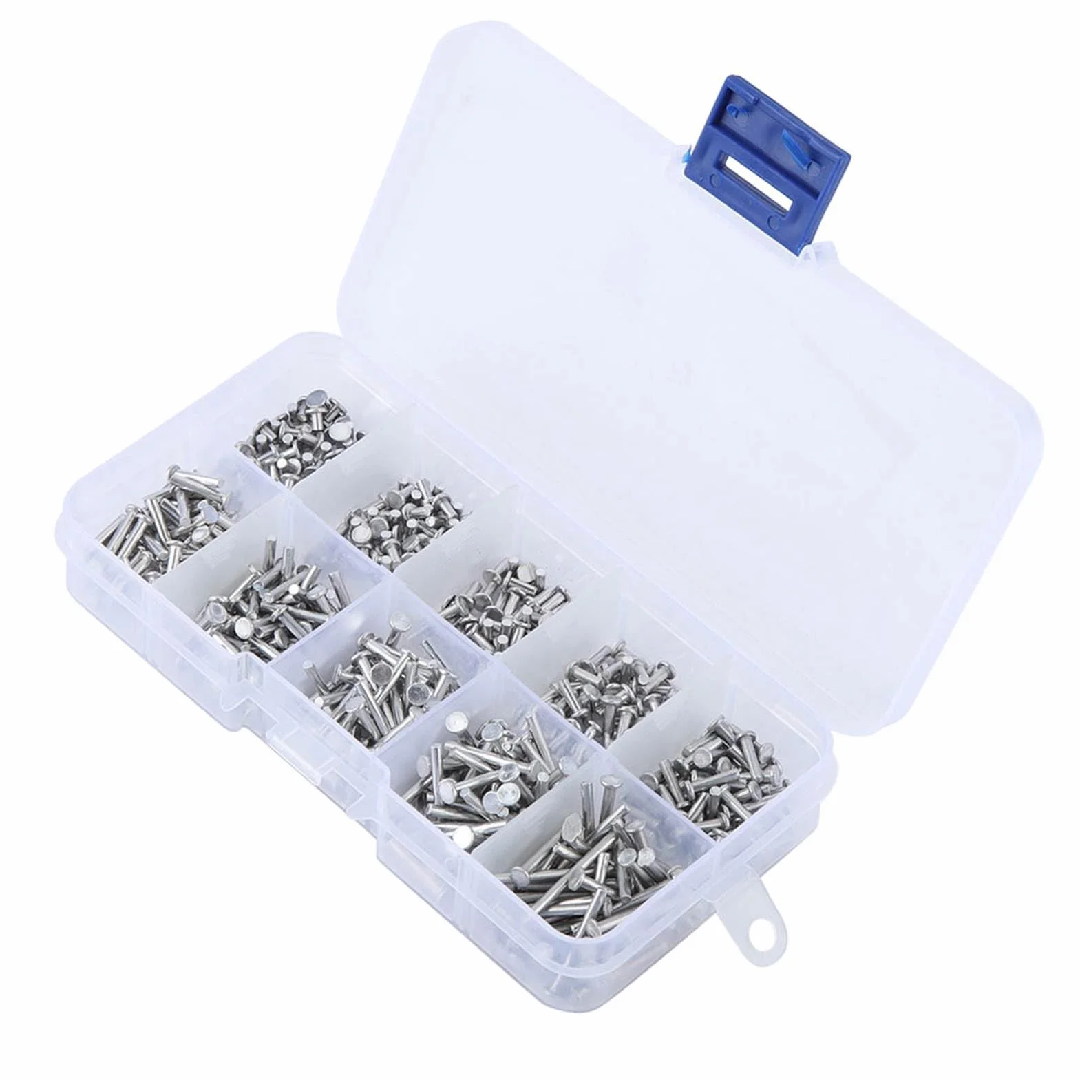 Płaskie Nity Aluminiowe z łbem Stożkowym Płaskim 500 Szt. Zestaw M2 Aluminium 3-18mm