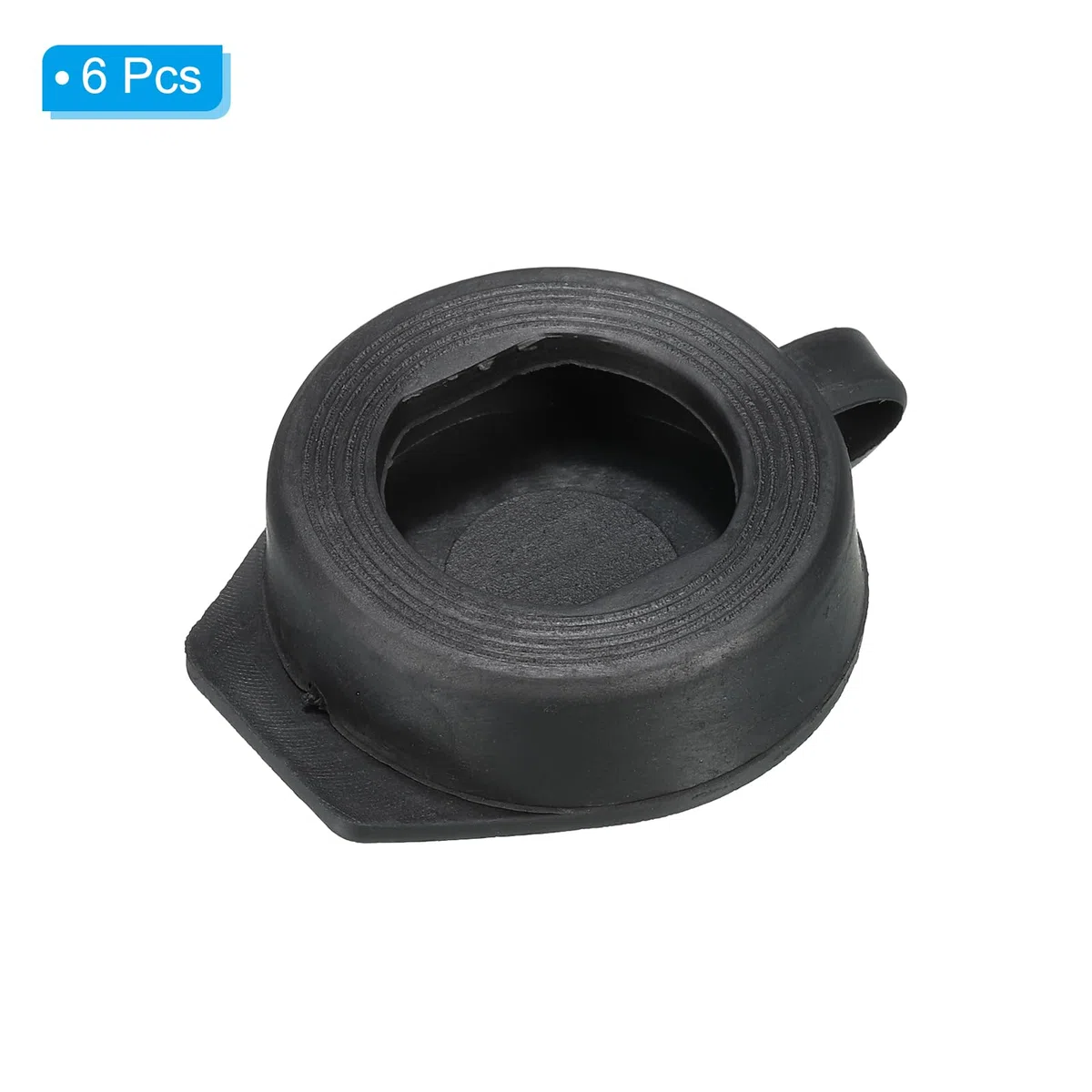PATIKIL Osłona przeciwpyłowa zamka drzwi 22 mm, 6 szt., gumowe, wodoodporne, na klucze, zamek krzywkowy, osłona przeciwpyłowa do zamka krzywkowego 22 mm, czarna