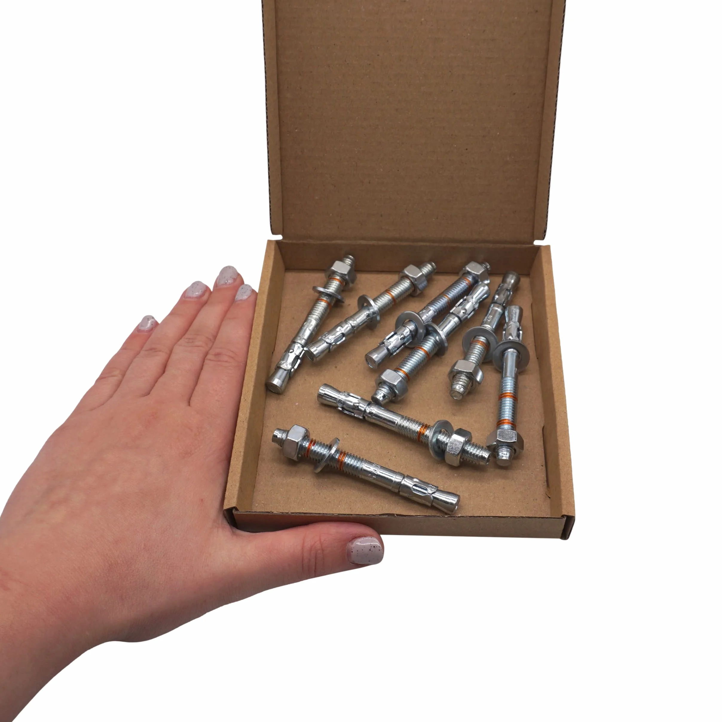 Kotwy M8 x 75 mm metalowe kołki rozprężne do betonu 8 sztuk