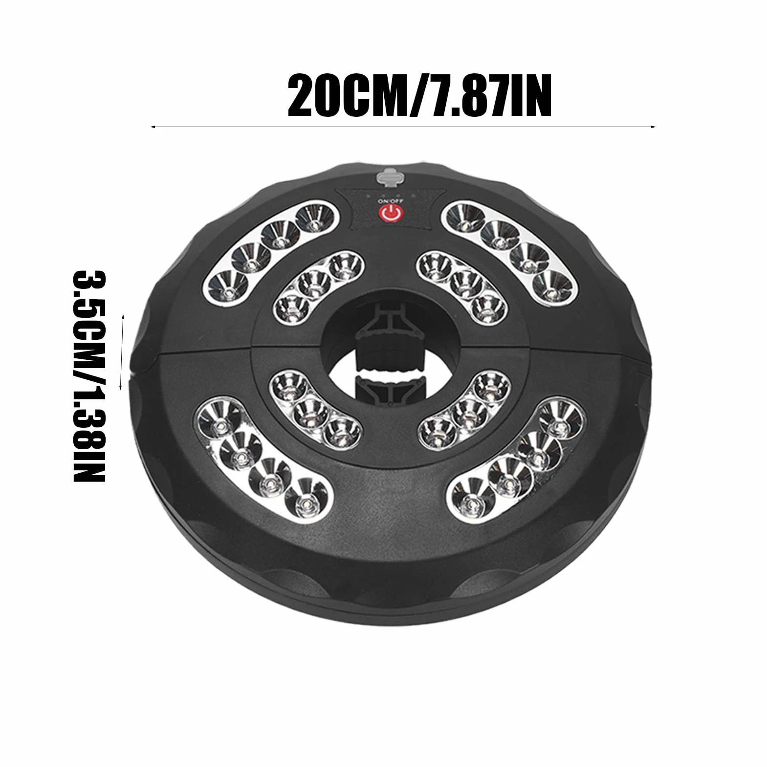 Ładowalna lampa słupowa LED oświetlenie pod parasolem 20x20x3,5 cm regulowane tryby jasności