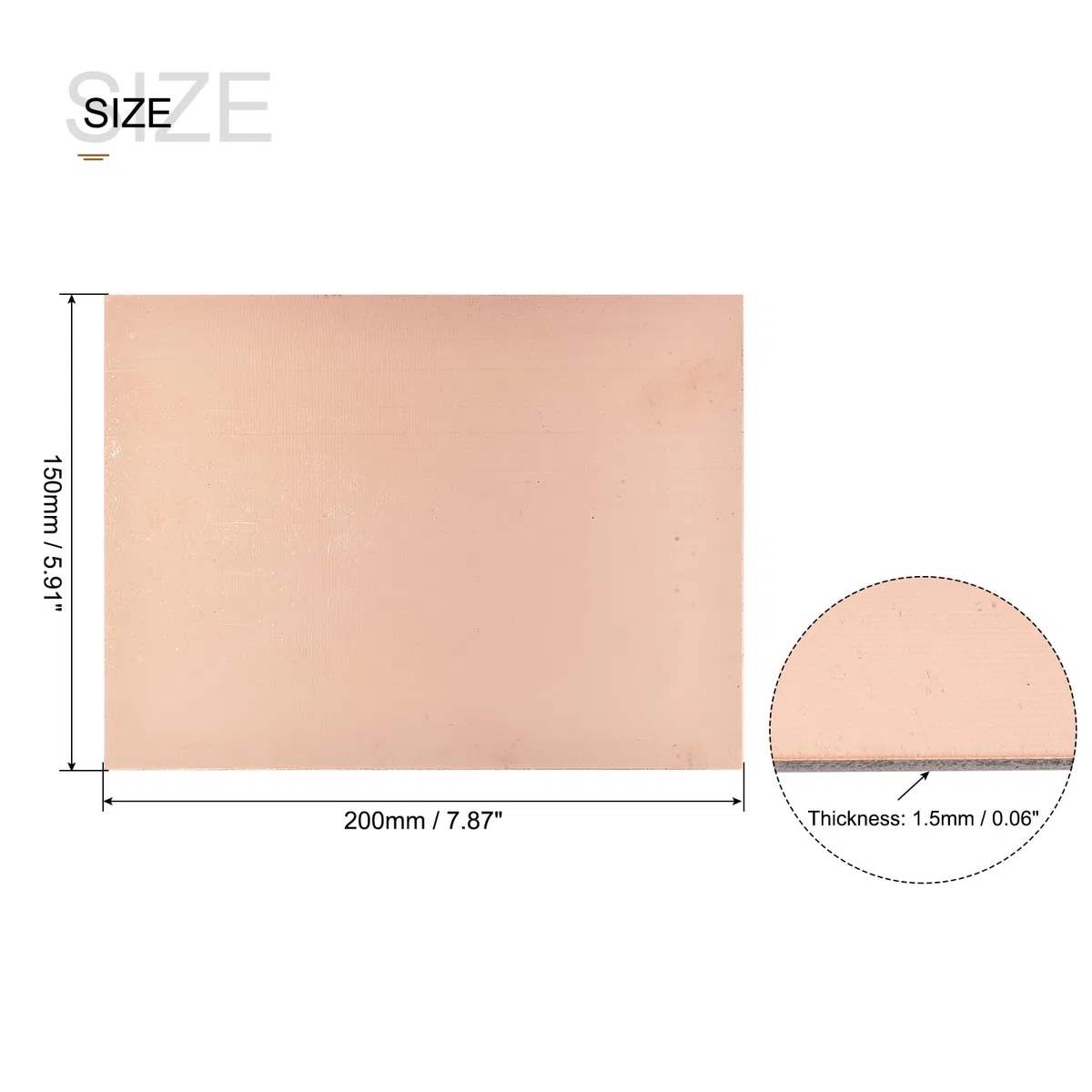 sourcing map 2 sztuki PCB płyta miedziana laminat 200x150x1,5mm FR4 włókno szklane dwustronne