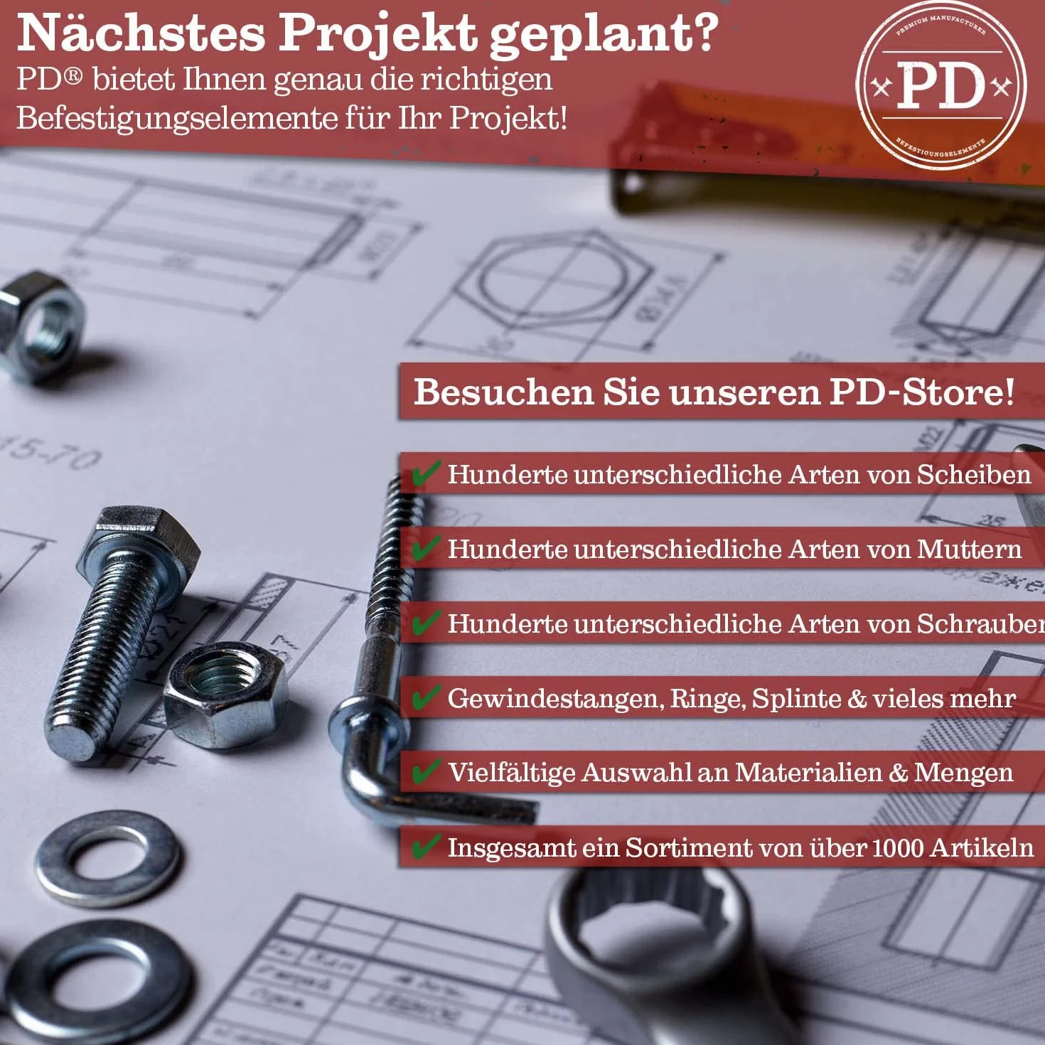 PD® Sześciokątne nasadki ochronne M12 (szerokość przez płaszczyzny 19) | Czarne nakrętki do śrub z tworzywa sztucznego | Nakrętki do nakrętek i łba śruby | Czarne zaślepki do śrub | 10 sztuk