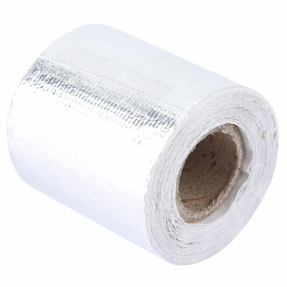 5m X 5cm Taśma do Owijania osłoną termiczną Klej do Wydechu Samochodu Odblaskowa Folia Aluminiowa, Samochodowa Taśma Osłona Termiczna (Srebrny 5M * 5Cm)