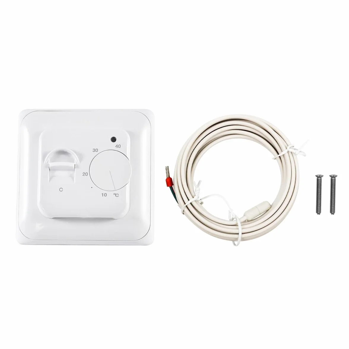 DollaTek Domowe termostaty nieprogramowalne ogrzewanie elektryczne termostat r?czny sprz?t pod?ogowy czujnik pod?ogowy 230V-240V AC 16A 4-przewodowy
