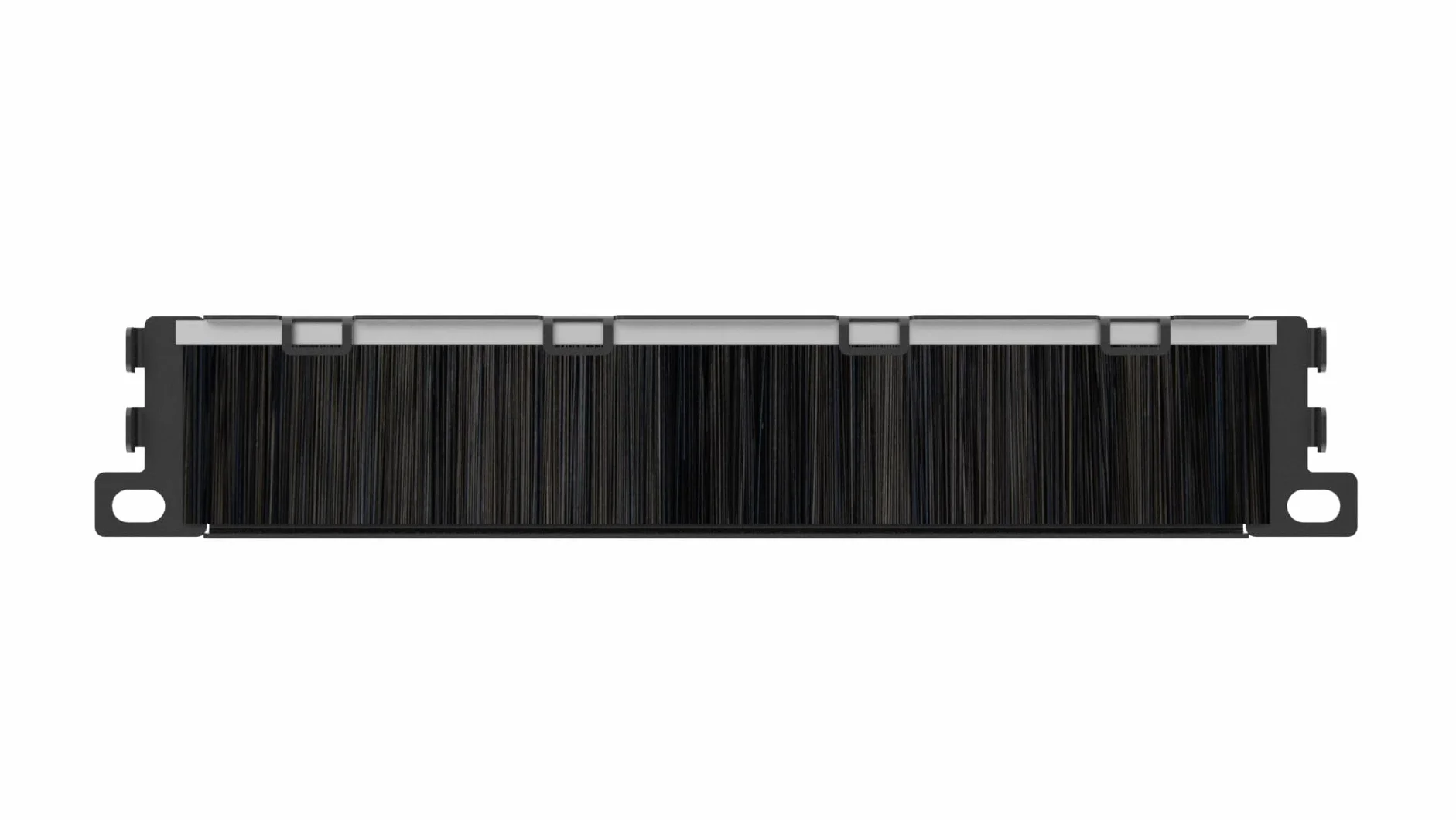 Przepust Szczotkowy Professional Rack 10 cali 1U, Metal, Czarny | Listwa do Prowadzenia Kabli z Organizerem Kabli Panel Szczotkowy Serwery Rack 10 cali