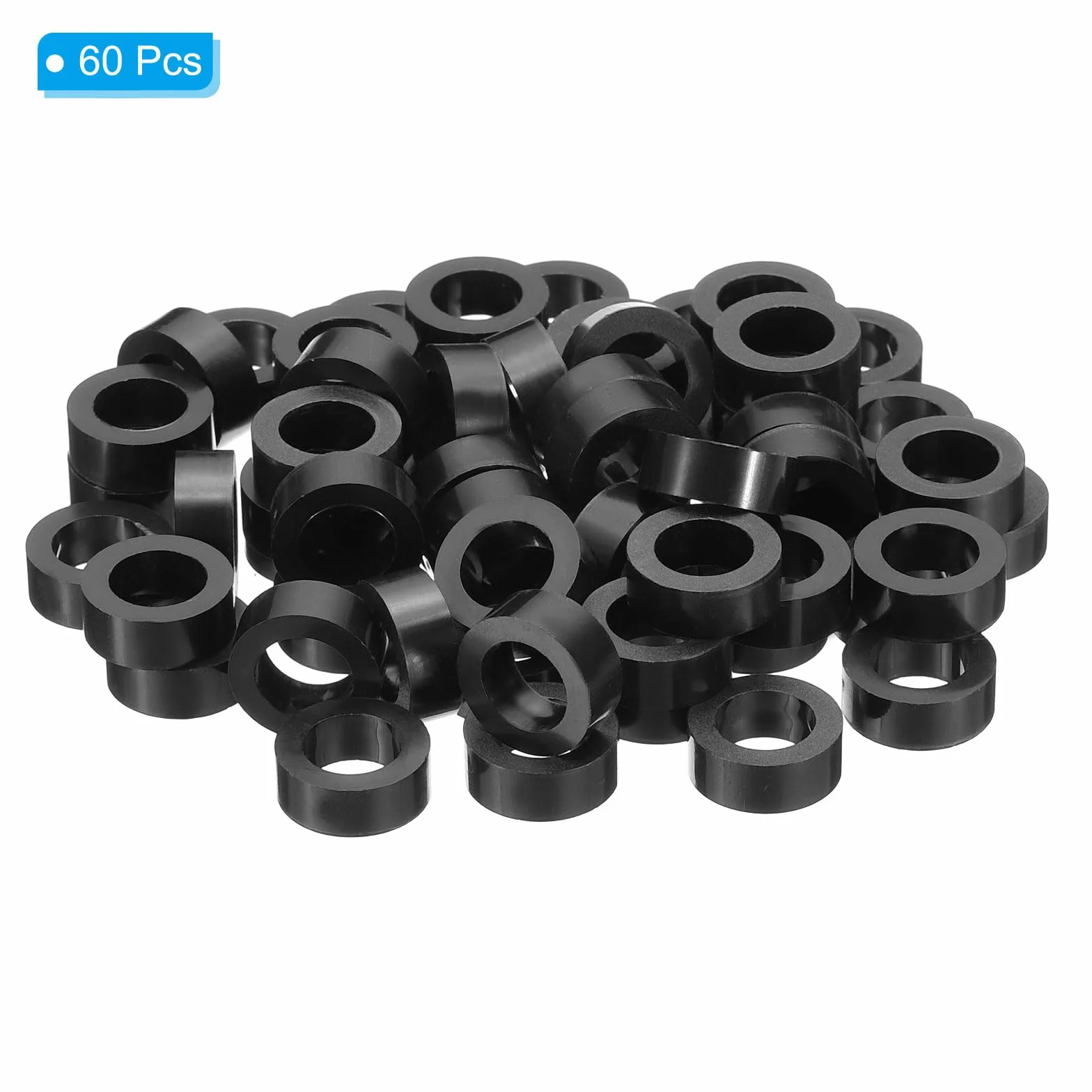 PATIKIL Okrągłe podkładki dystansowe M10 ABS 60 szt. 10,2x16x8 mm bez gwintowania