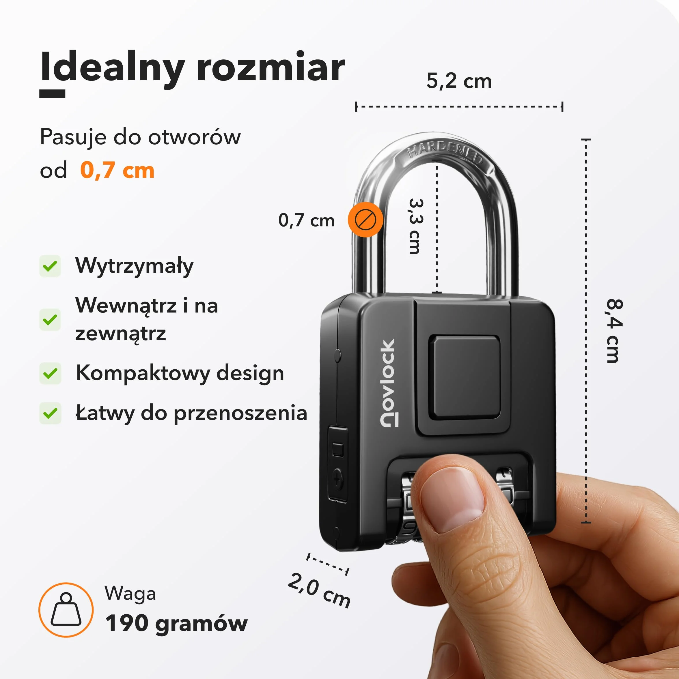 Kłódka szyfrowa – Wodoodporna, wytrzymała i przenośna – Pałąk 7 mm – Do bram, ogrodzeń, szafek, schowków i szaf narzędziowych – 1 sztuka, czarna