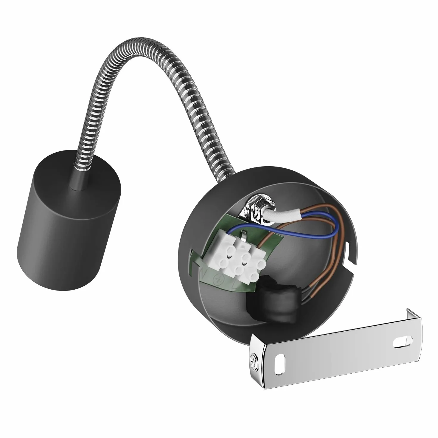 ledscom.de Lampa ścienna WAIKA GU10 60W czarny mat