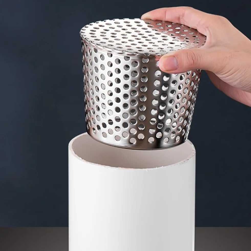 Filtr ochronny rynny ze stali nierdzewnej, metalowa rynna spustowa, osłona dachu z siatki, do rynn dachowych, rur spustowych (50-63 mm)