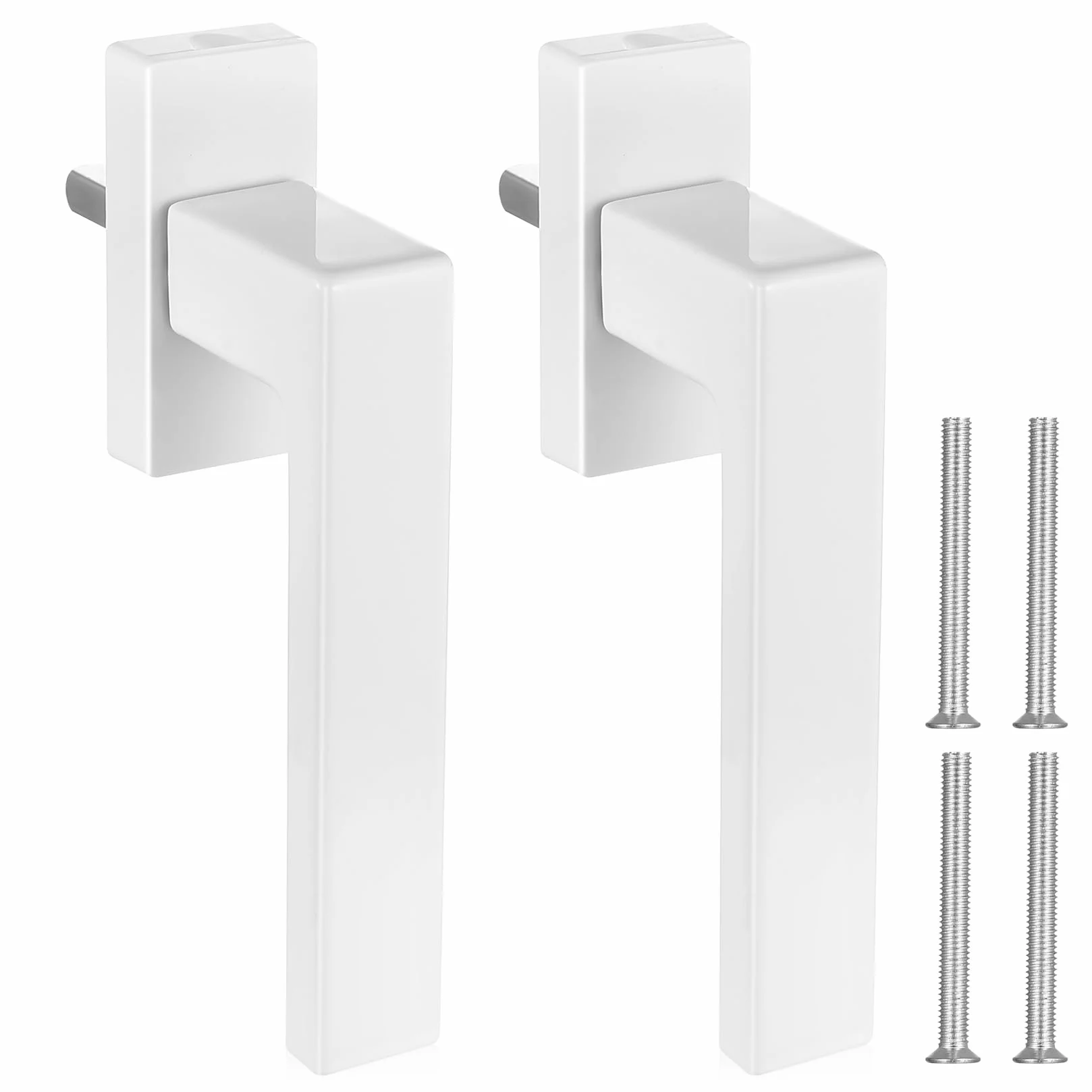 HAOCHEN 2 uchwyty okienne, białe, aluminiowe uchwyty okienne, białe, ergonomiczne aluminiowe uchwyty okienne, do okien, tarasów, drzwi balkonowych