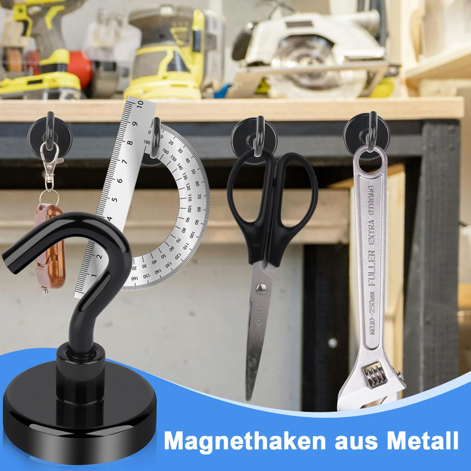 Haczyki magnetyczne, małe, 12 sztuk, mocne, czarne, magnetyczne, neodymowe, haczyki do zawieszenia, akcesoria kuchenne i kempingowe, 16 mm