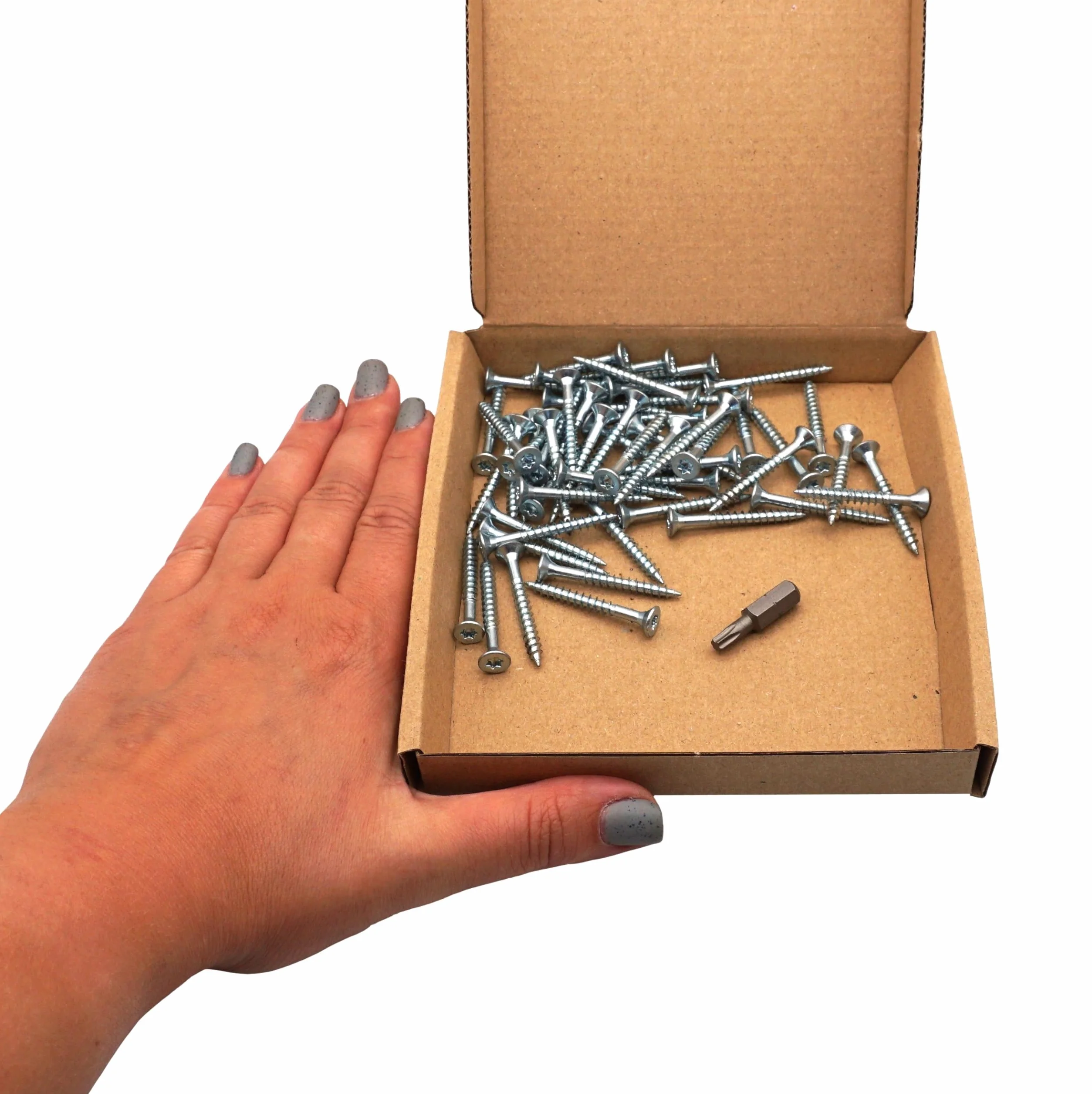 SKIR'CO (50 szt.) Wkręty do drewna ze stali ocynkowanej 4,0 x 35 mm, wkręty z łbem stożkowym Torx, wkręty do płyt wiórowych, częściowo gwintowane