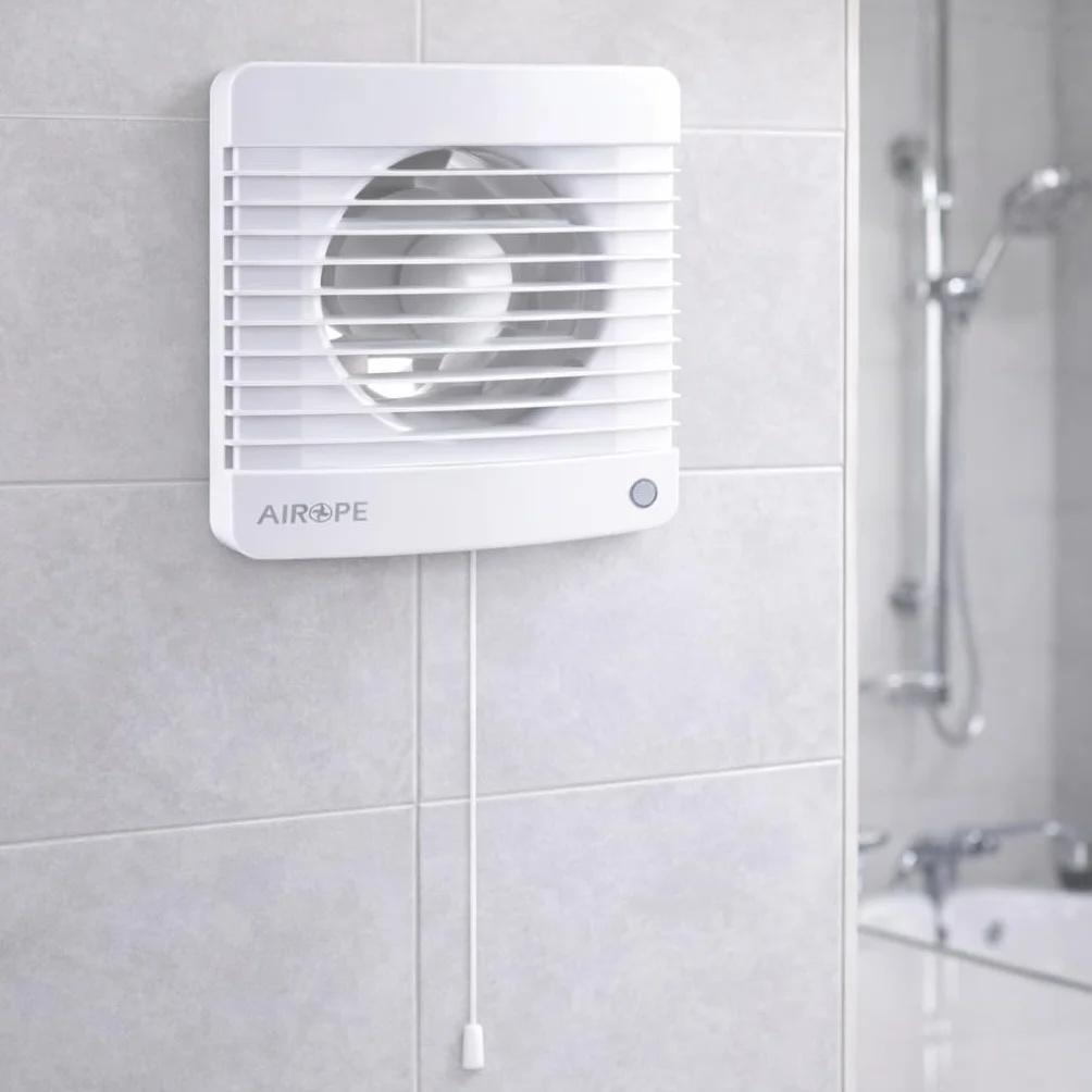 Wentylator wyciągowy VMC 100 mm 7 W 26 dB cichy z przełącznikiem suwakowym zaworem zwrotnym moskitierą