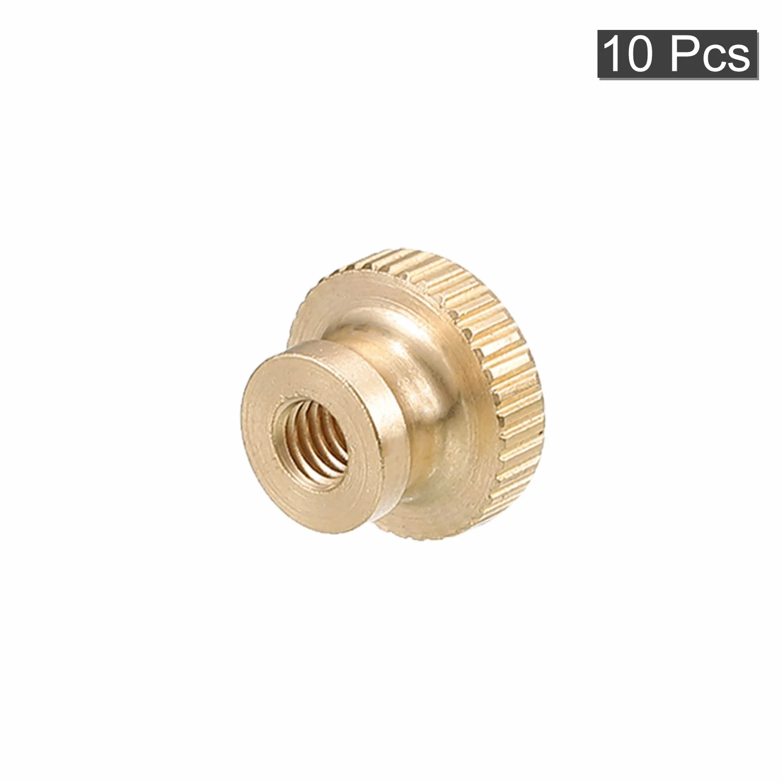 QUARKZMAN Nakrętki radełkowane kciuk, 10 sztuk M4 x D12mm x H8mm Mosiądz Radełkowany Nakrętka z Wysokim Kołnierzem Przez Otwór Otwór Nakrętki do 3D Drukarki Części