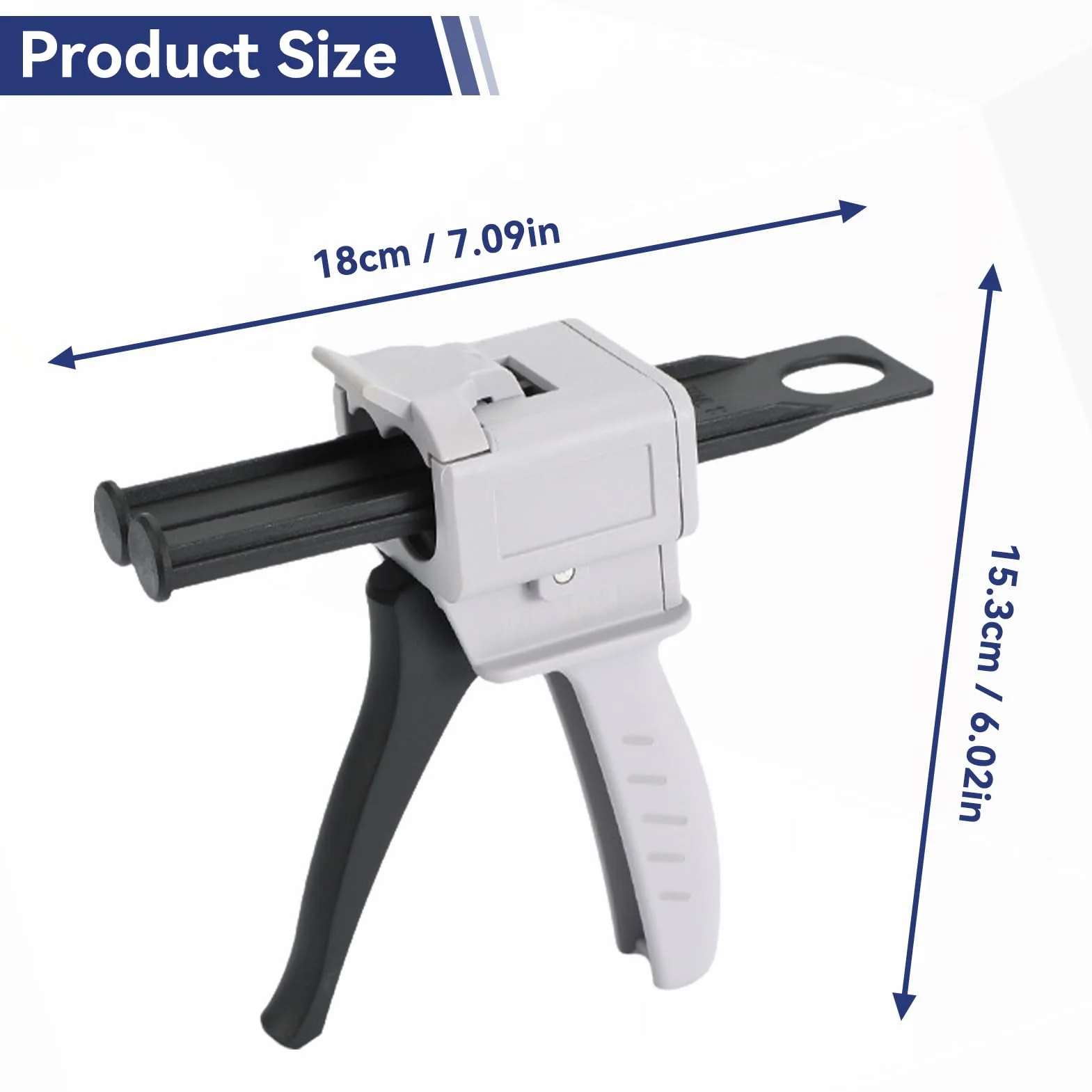 Pistolet do kleju epoksydowego 50 ml, mieszanki 1:1 i 2:1, aplikator do kartuszy