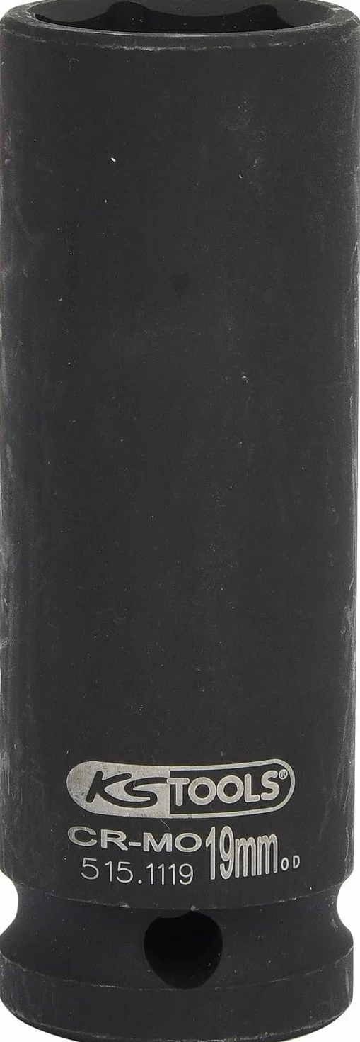 KS Tools 515.1119 1/2" udarowa nasadka sześciokątna, długa, 19mm