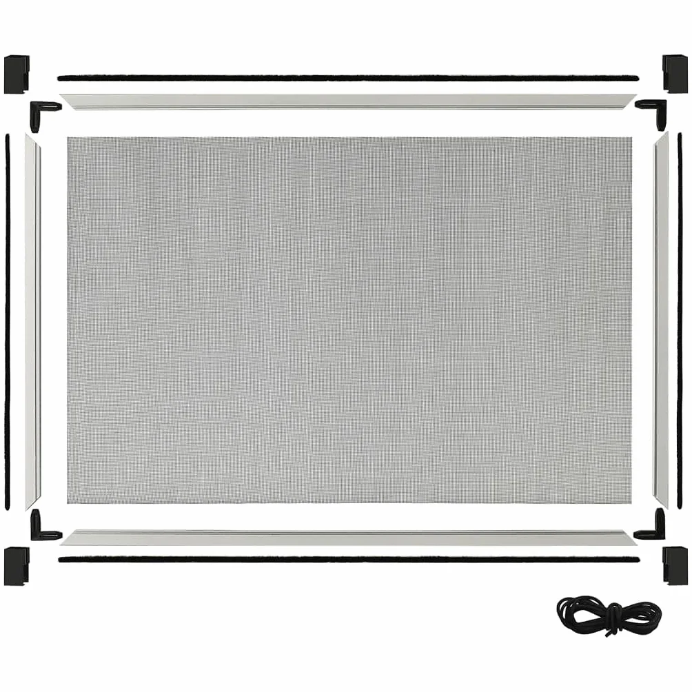 vidaXL Rozsuwana moskitiera okienna biała (75-143)x50 cm