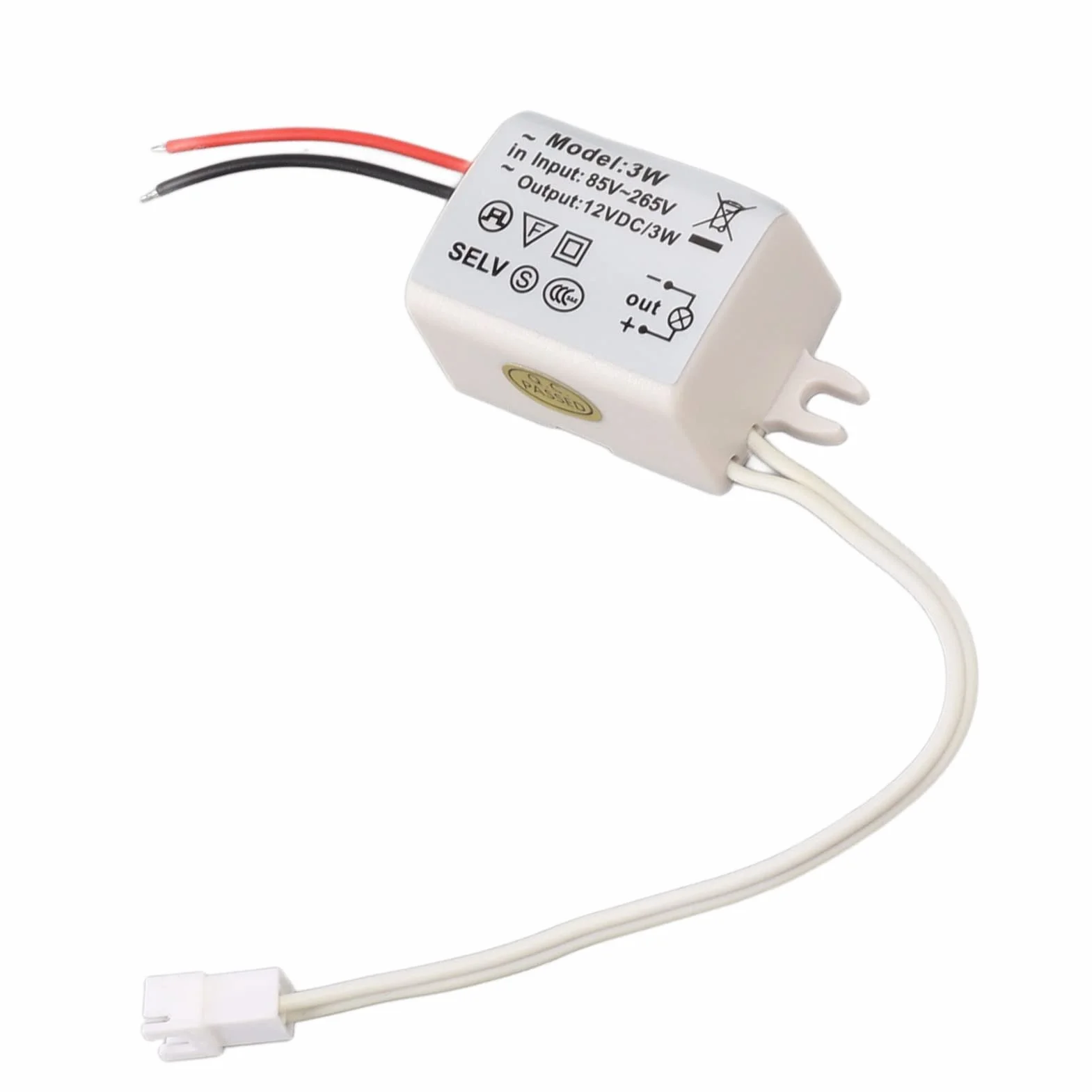 Fdit Led Drive Power Adapter lampy 12 V zasilacz Power Driver światła DC 12 V napięcie stałe adapter 3 W kompaktowy z merchandiserami