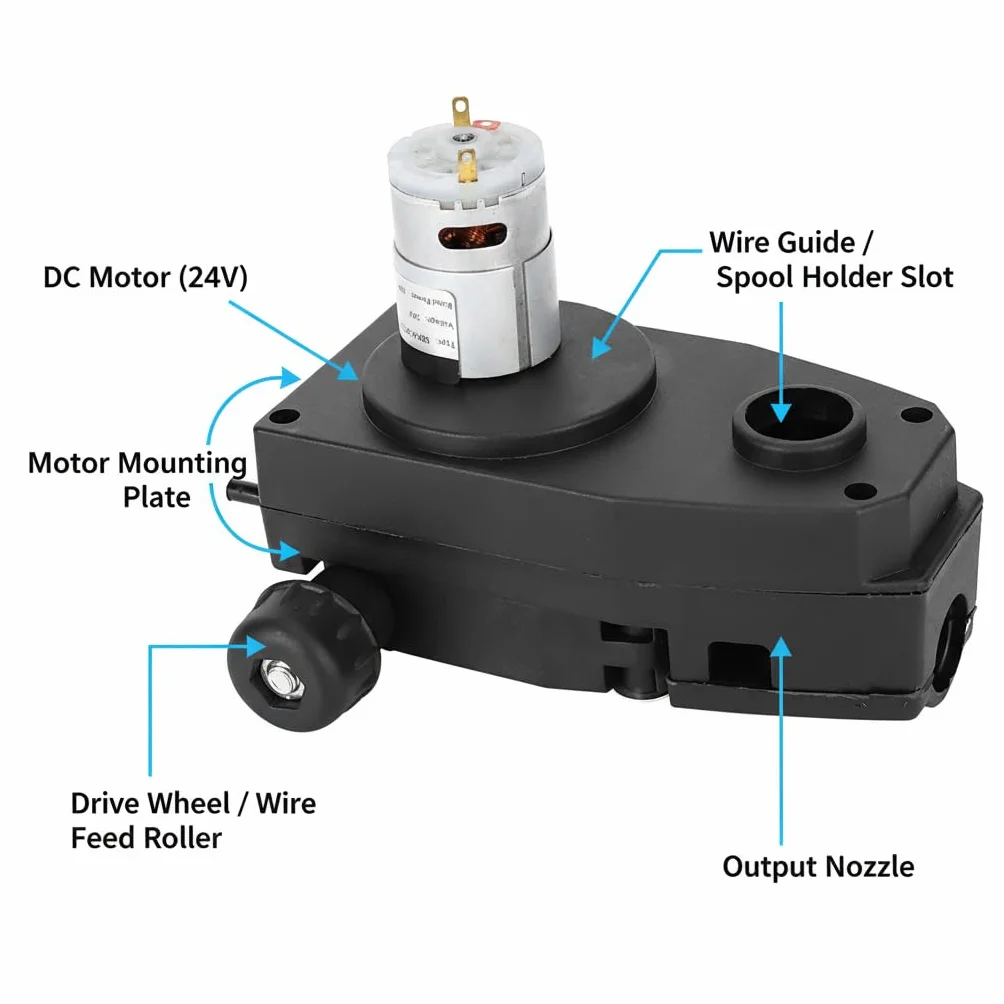 DC 24 V 15 W mig spawarka rolka silnik podajnika drutu 0,6 - 1,0 mm maszyna do podajnika drutu lutowniczego spawacz drut flux automatyczny podajnik