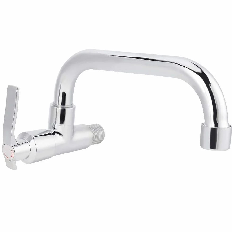 Ścienny kran z mosiądzu G1/2in bateria zlewozmywakowa 20 cm