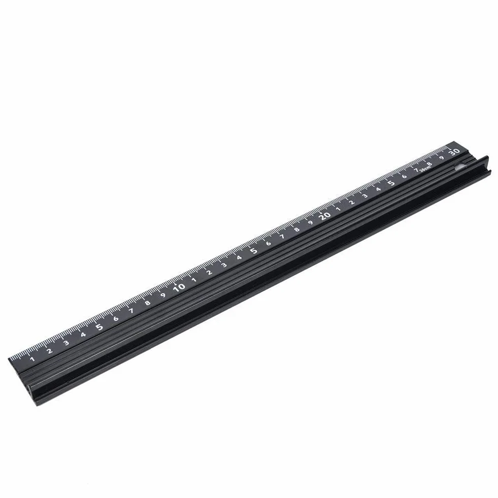 Linijka do cięcia typu L aluminiowa Metal Craft 30 cm narzędzie pomiarowe z gumowym paskiem