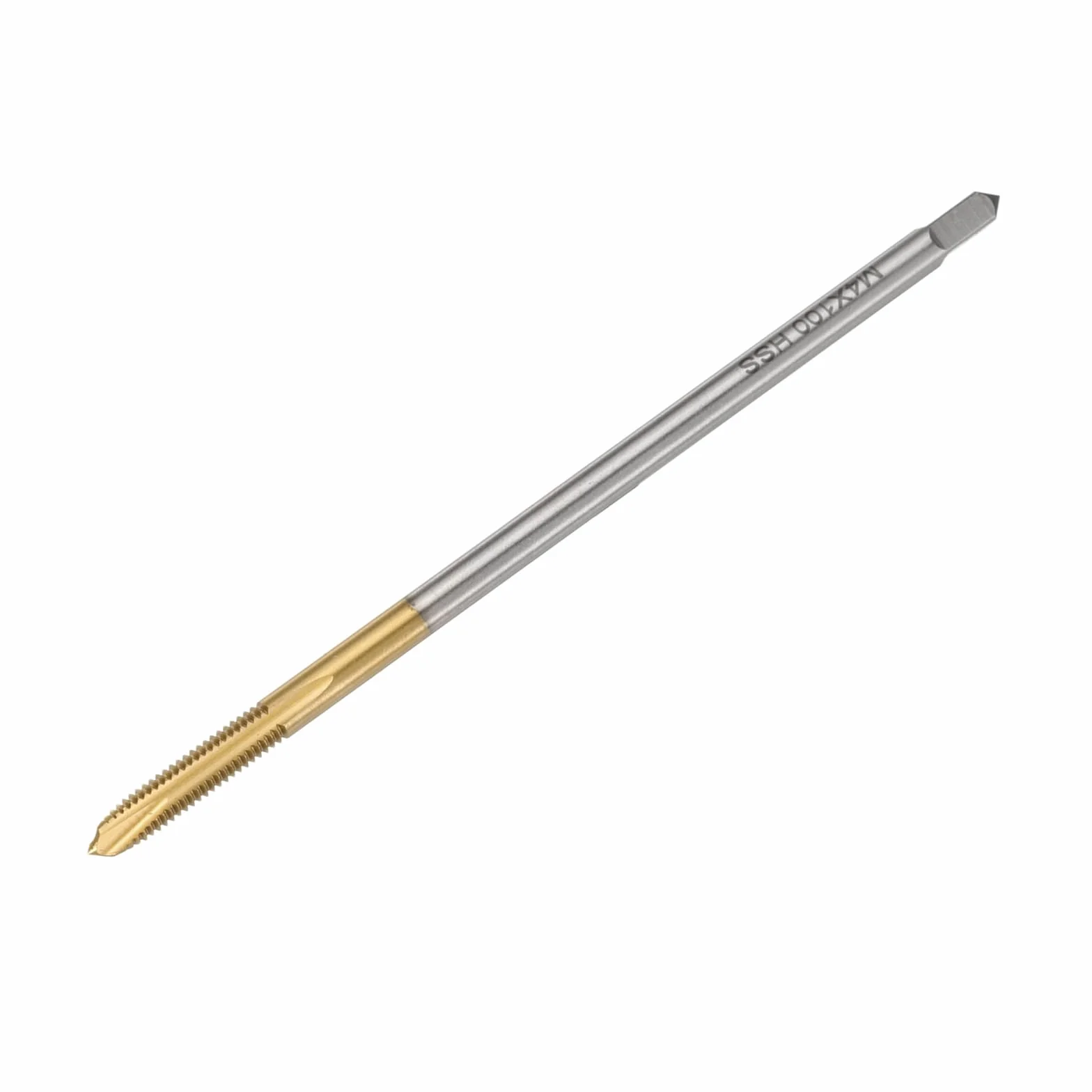 QUARKZMAN M4 x 0,7 H2 metryczny gwintownik spiralny punktowy, 100 mm (4"), bardzo długi gwintownik, powlekany tytanem 6542 gwintownik maszynowy