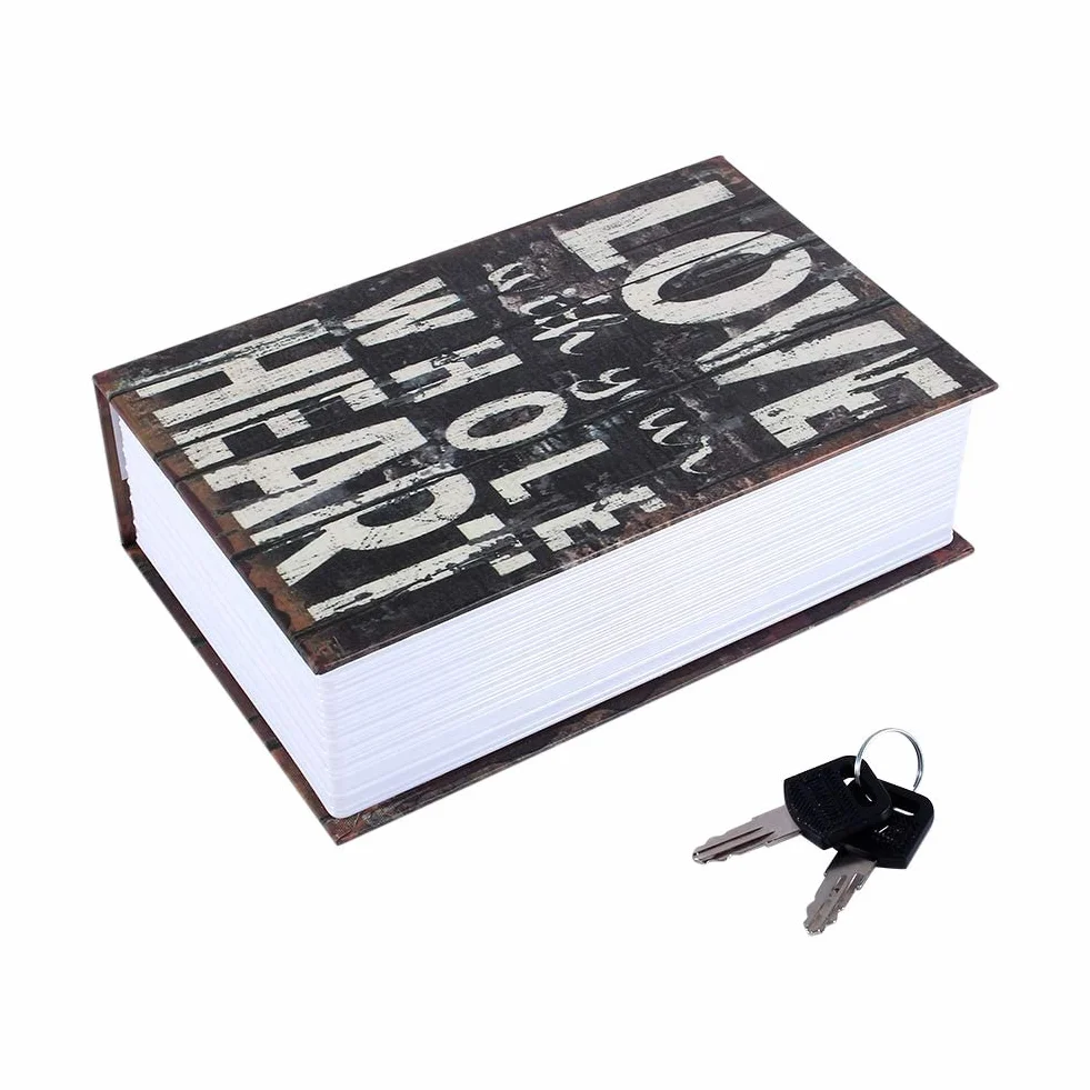 Słownik sejf z kluczem - słownik bezpieczeństwa mini fałszywa książka pieniądze schowek sejf (typ miłości)