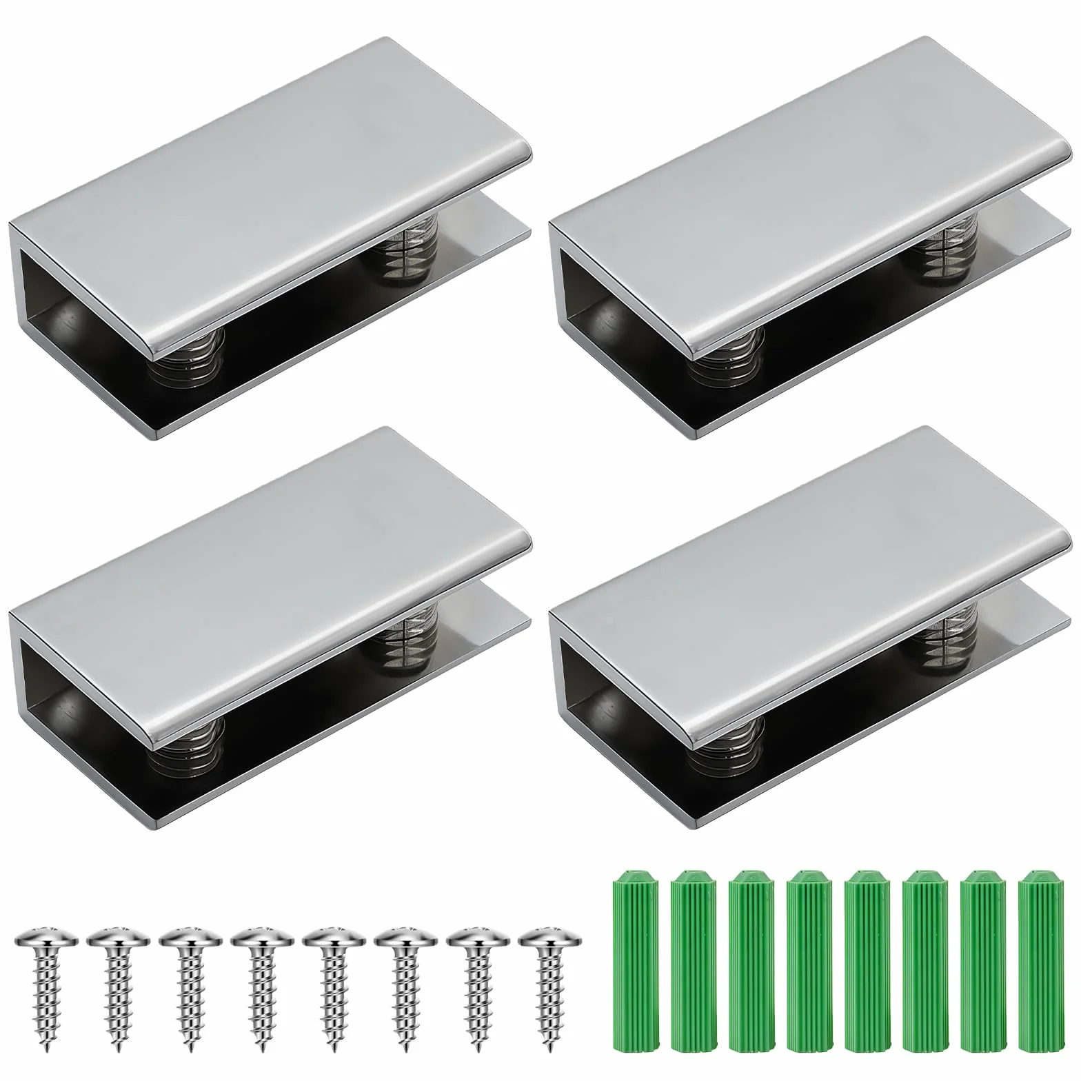 uchwyty na płyty szklane stal nierdzewna 55×30×18 mm regulowany zacisk