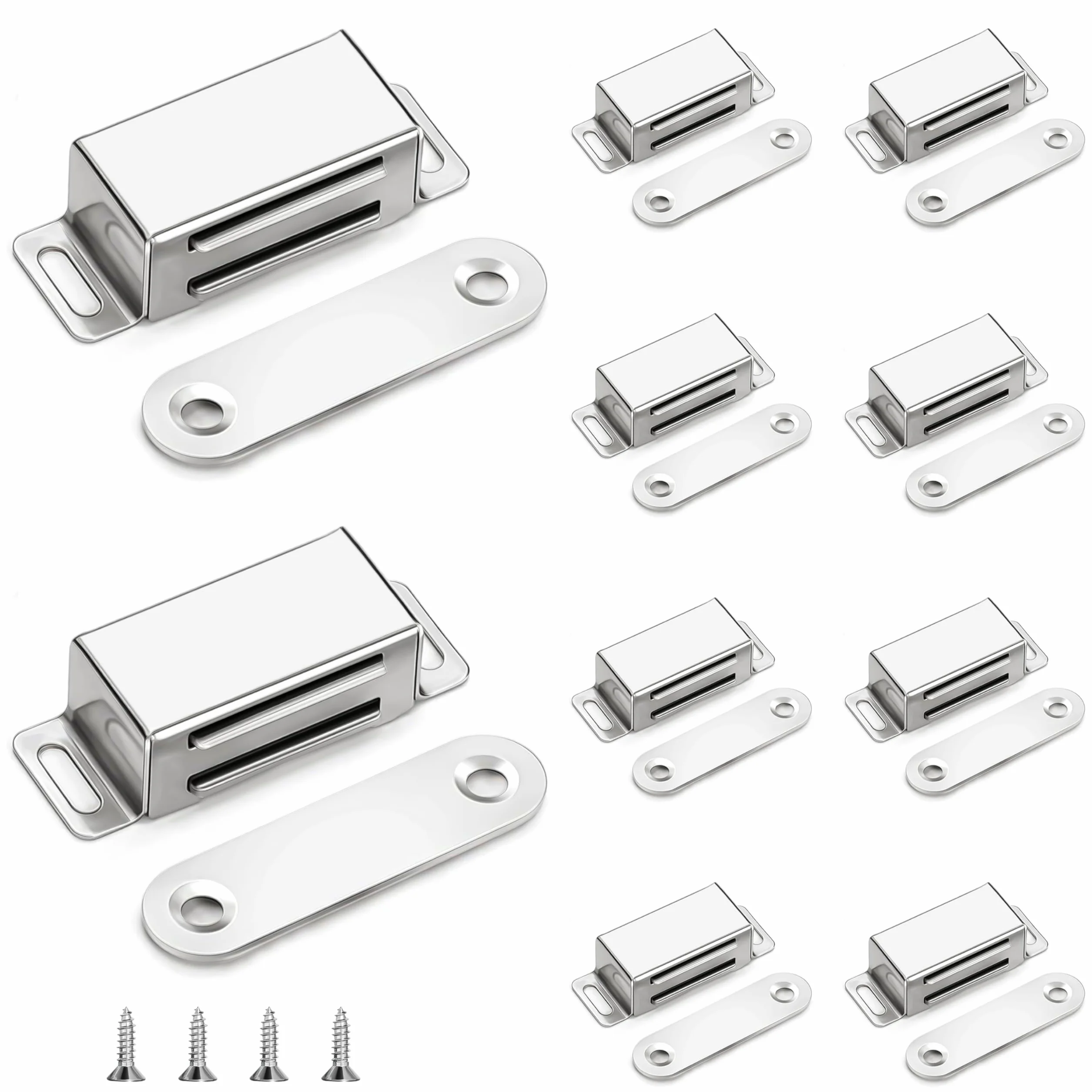 Zatrzaski magnetyczne 10 sztuk mocne samoprzylepne do drzwi szafy szuflad