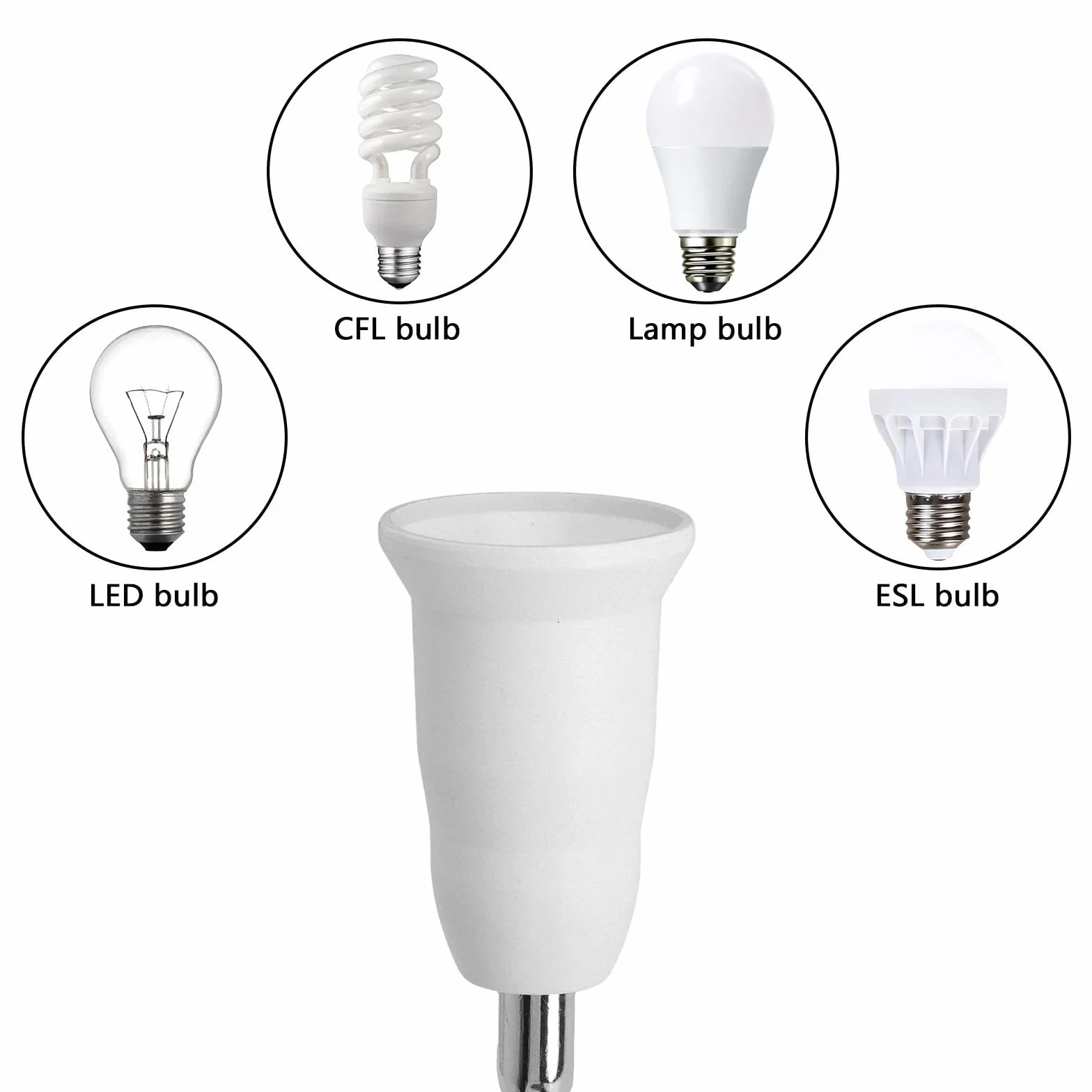 HENGBIRD 2 x adapter E27 – elastyczna lampa typu łabędzia szyja do gniazdka z wtyczką UE, oprawa 20 cm z wtyczką, odporna na wysokie temperatury PBT do czytania LED