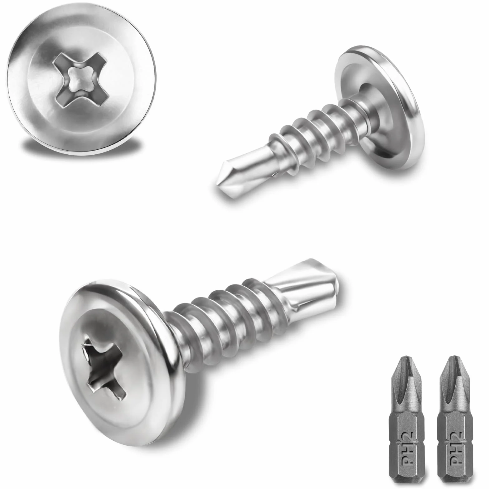 Stainless Steel Self-Tapping Screws 4,2 x 13 mm 150 Pieces