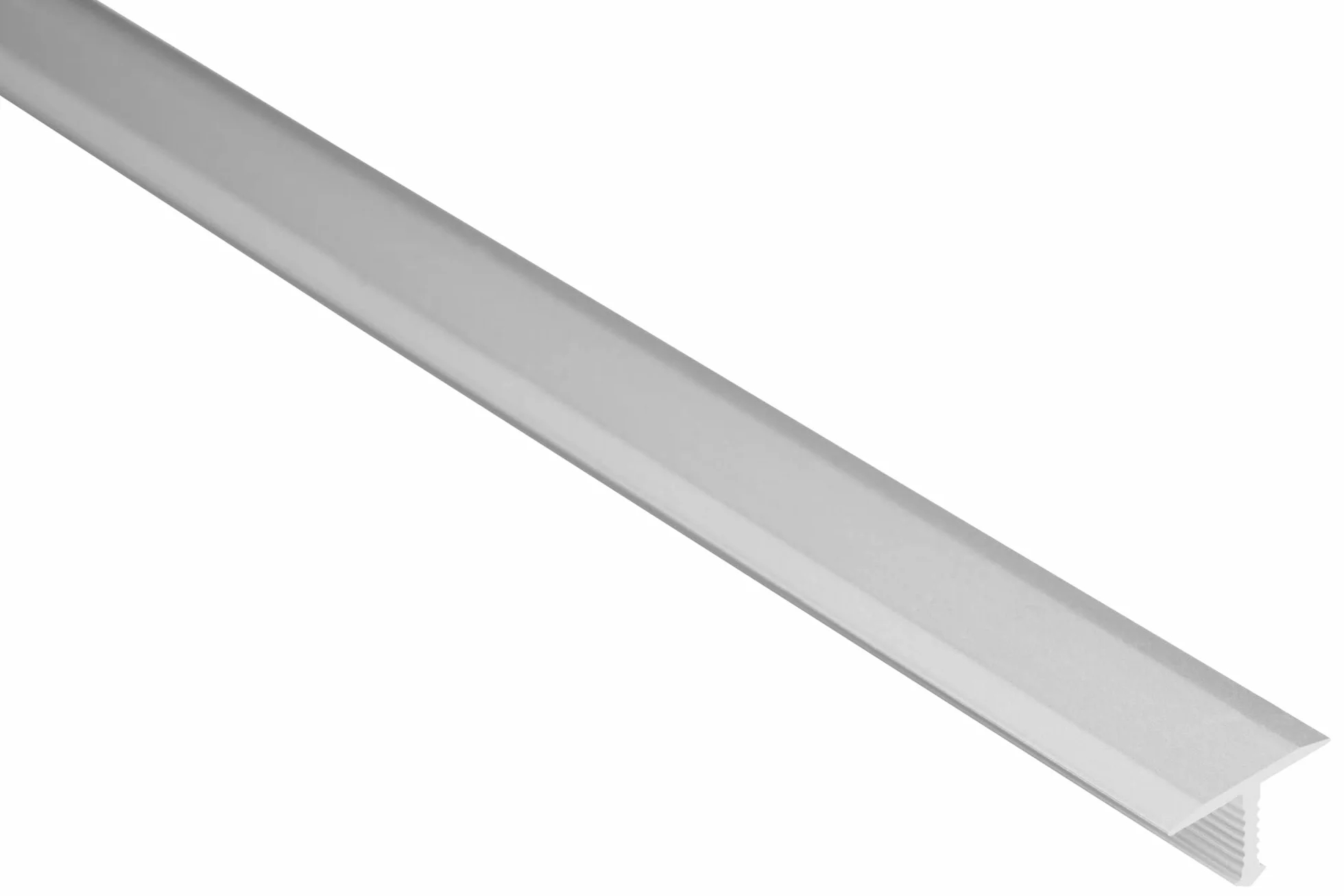 Effector | profil aluminiowy przejściowy T-profil | listwa przejściowa 26 x 9 x 1000 mm | listwa progowa drzwiowa | listwy przypodłogowe SREBRNE anodowane | profil T aluminiowy | listwa przejściowa | 1 szt.