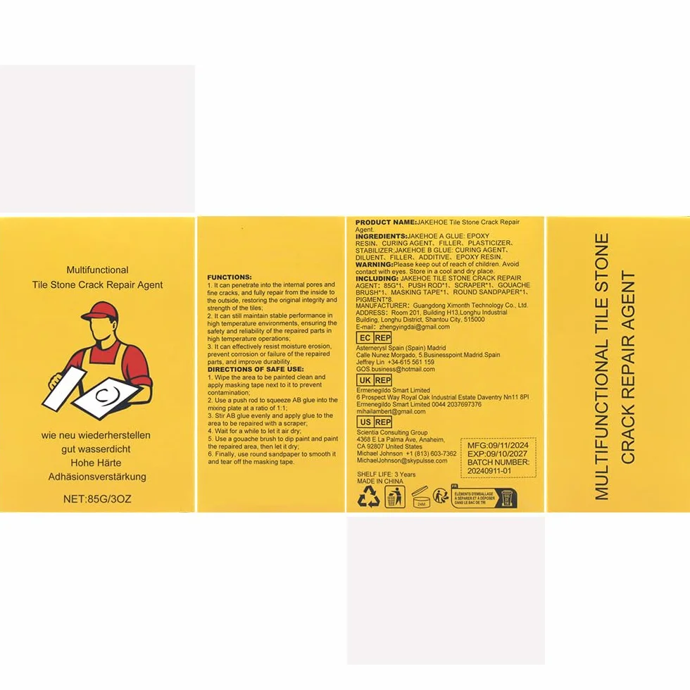 Zestaw do naprawy wanny Biały, pasta do naprawy ceramiki, zestaw do naprawy płytek Biały, do renowacji odpłat, wgnieceń, rys, dziur, zadrapań itp. na ceramice granitowej, 85 g