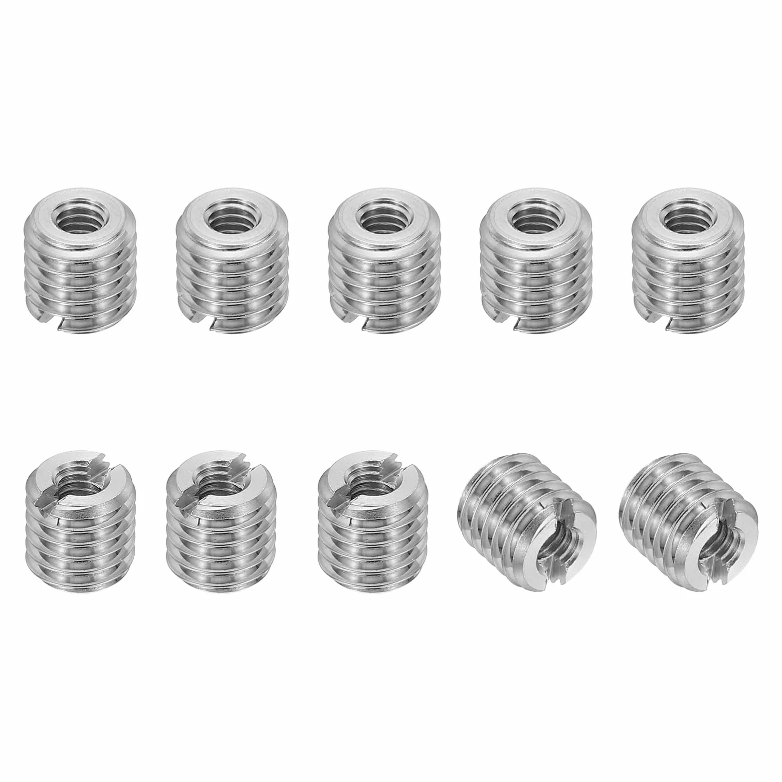 PATIKIL Nakrętka redukcyjna ze stali nierdzewnej 316, nakrętka redukcyjna ze stali nierdzewnej 316, M8 x 1,25 na M4 x 0,7 żeńska, nakrętka redukcyjna, śruby naprawcze, konwerter, 10 sztuk