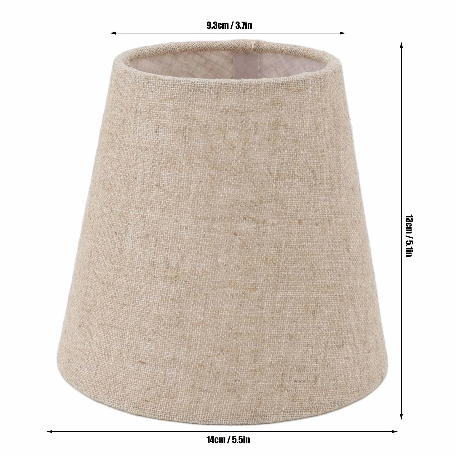 Abażur lniany z klipsem na bębnie E14 3,7" x 5,5" x 5,1" 6 sztuk
