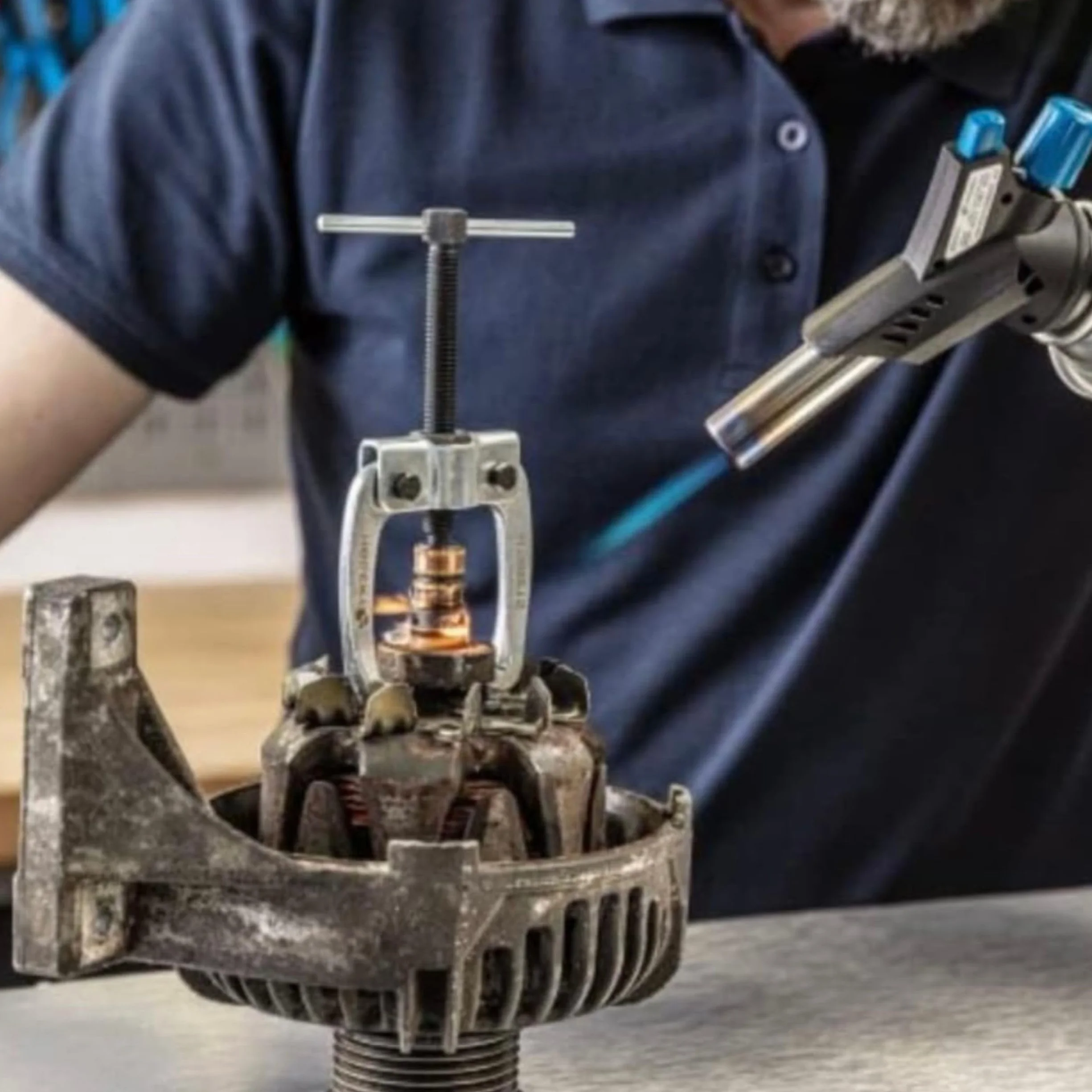 Högert Technik Palnik spawalniczy, przenośny palnik gazowy, model kuchenny i domowy, maksymalna temperatura do ćwiczeń 1300°C