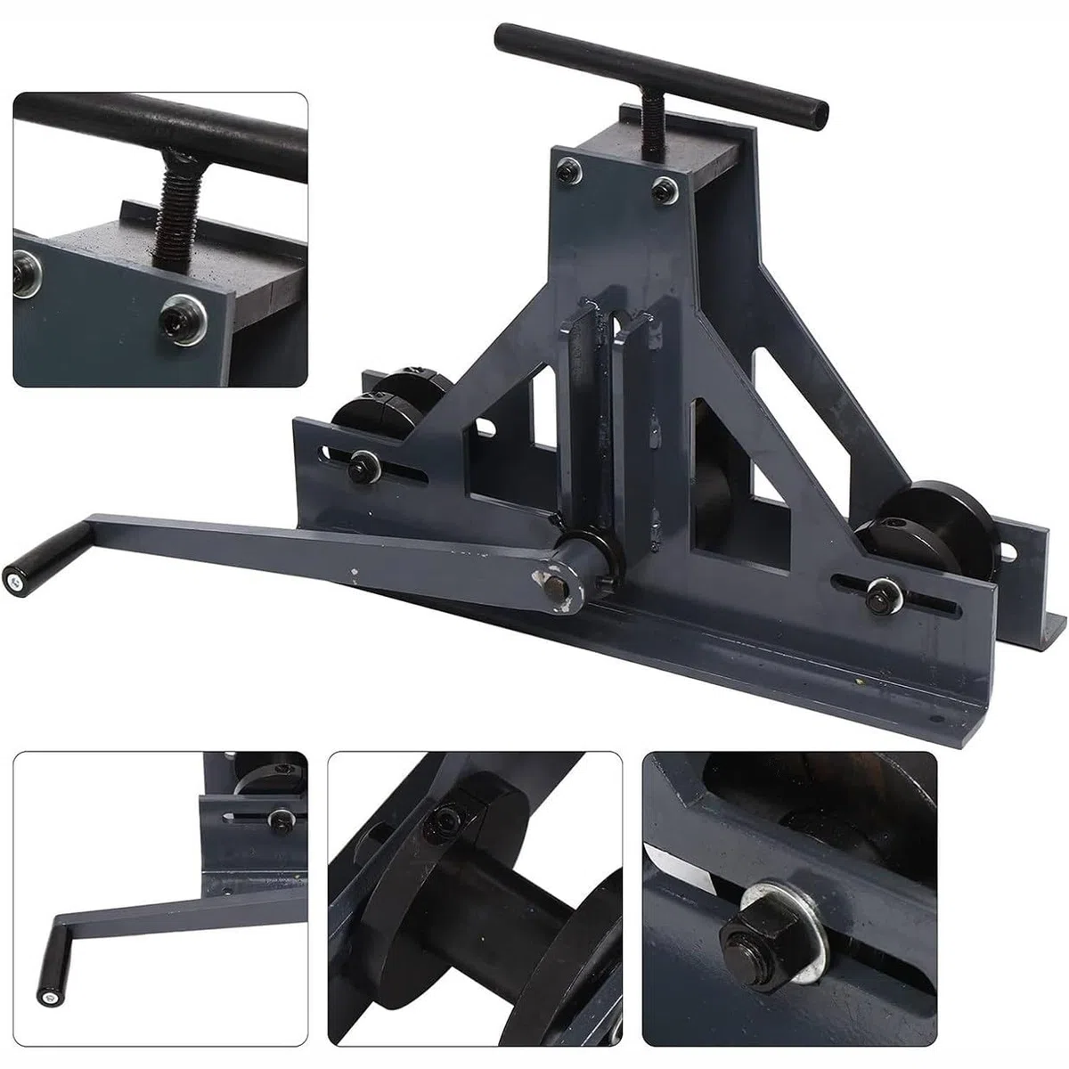 Ręczna giętarka do rur metalowych, przenośna rolka do rur 2.5-0.6 cm do 5.1 cm, uniwersalny nacinacz do stali, mosiądzu, miedzi, aluminium - wytrzymałe narzędzie do produkcji