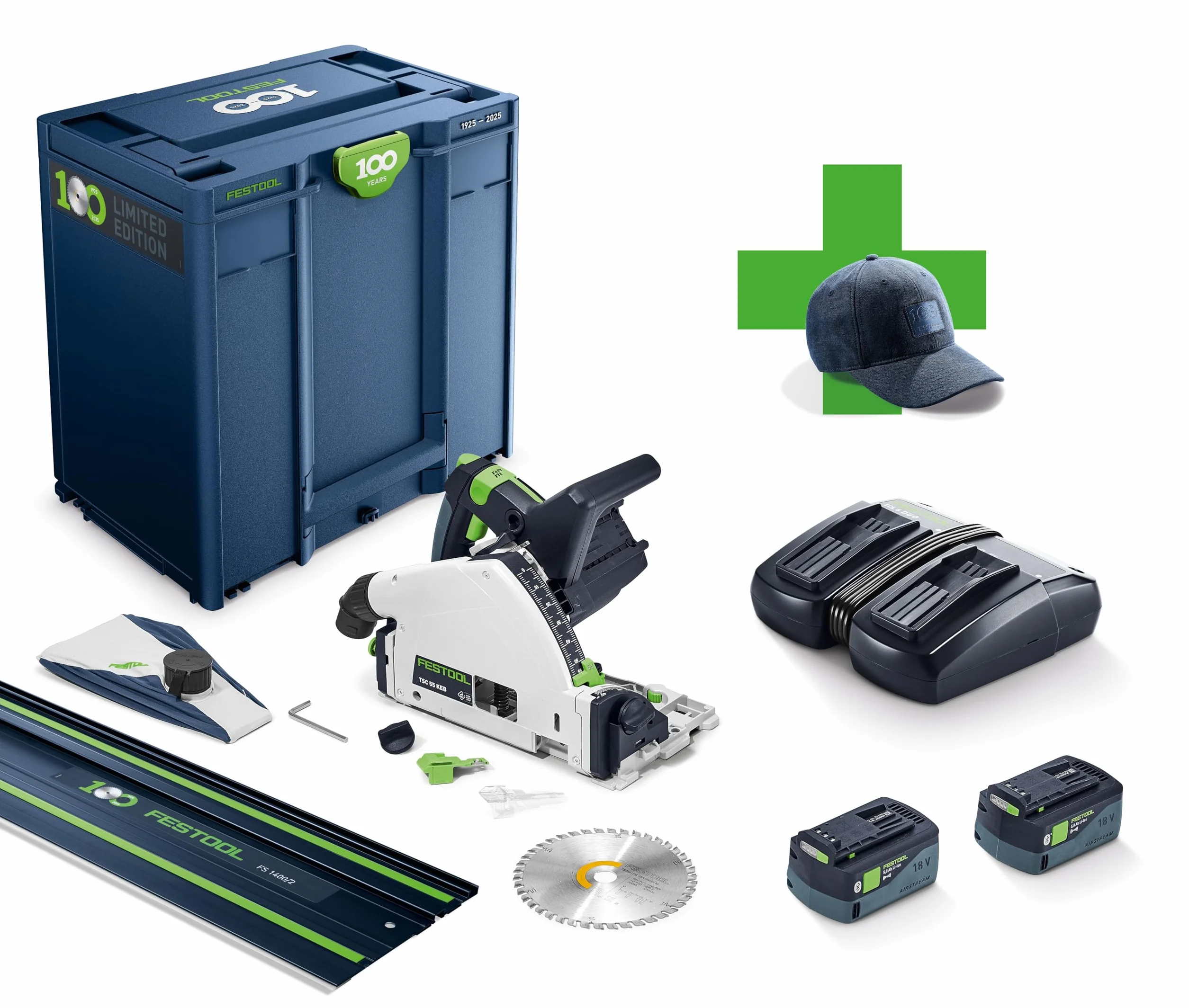 Festool Akumulatorowa piła zanurzeniowa TSC 55 KEBI-Plus/XL-FS 100Y Limited Edition
