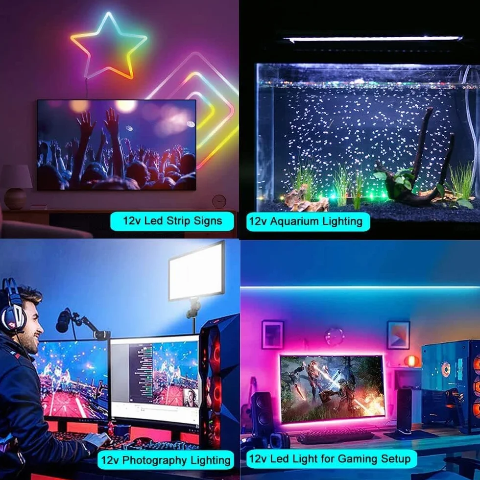 Przełącznik liniowy Dc 12 V, 5 szt. Włącznika/wyłącznika taśmy LED Włącznik/wyłącznik Dc Jack (5,5 x 2,1 mm) z kablem Złącza męskie na żeńskie do taśmy LED, Złącza zasilacza prądu stałego